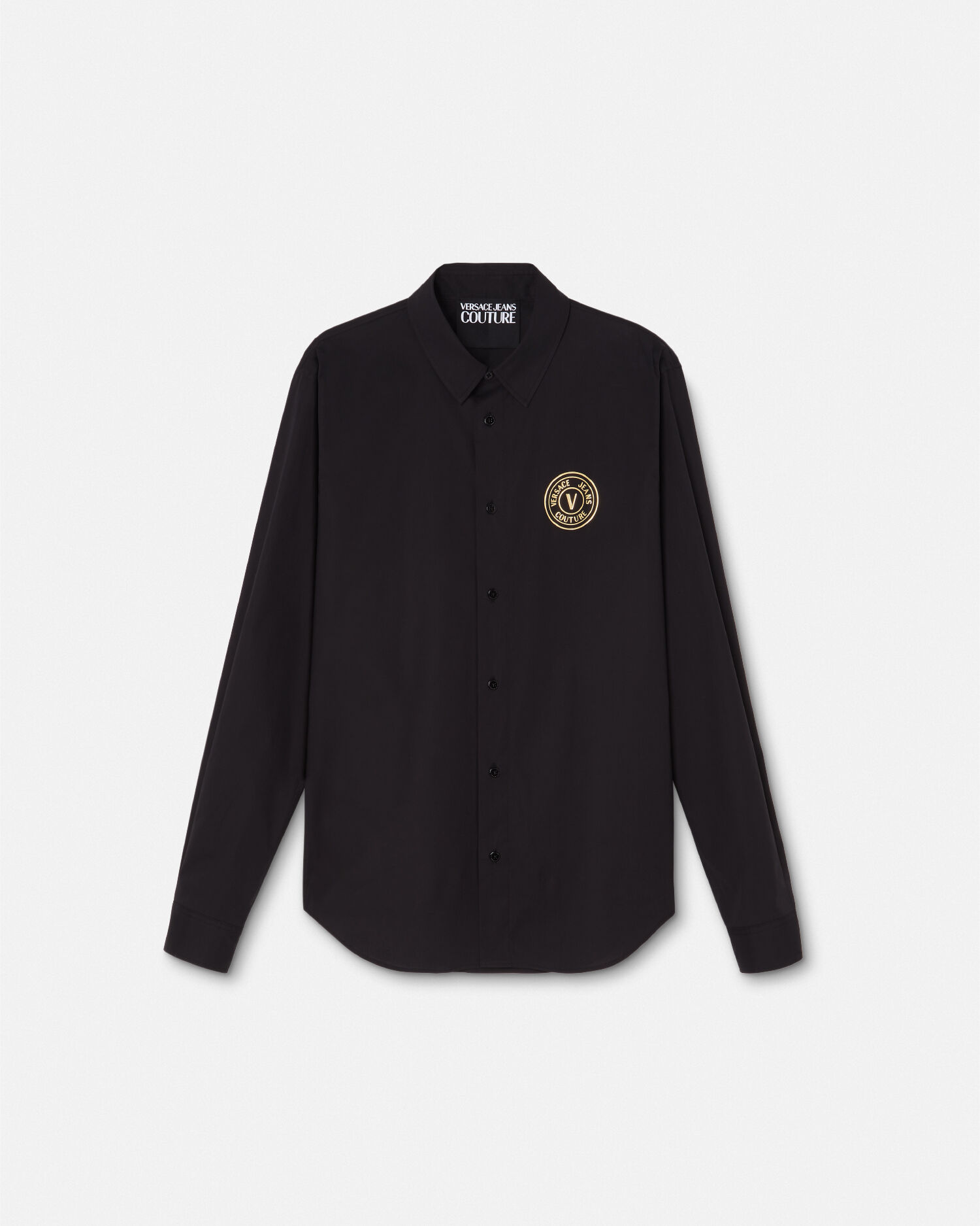 Camisa V Emblem Negro Estampado VERSACE ES