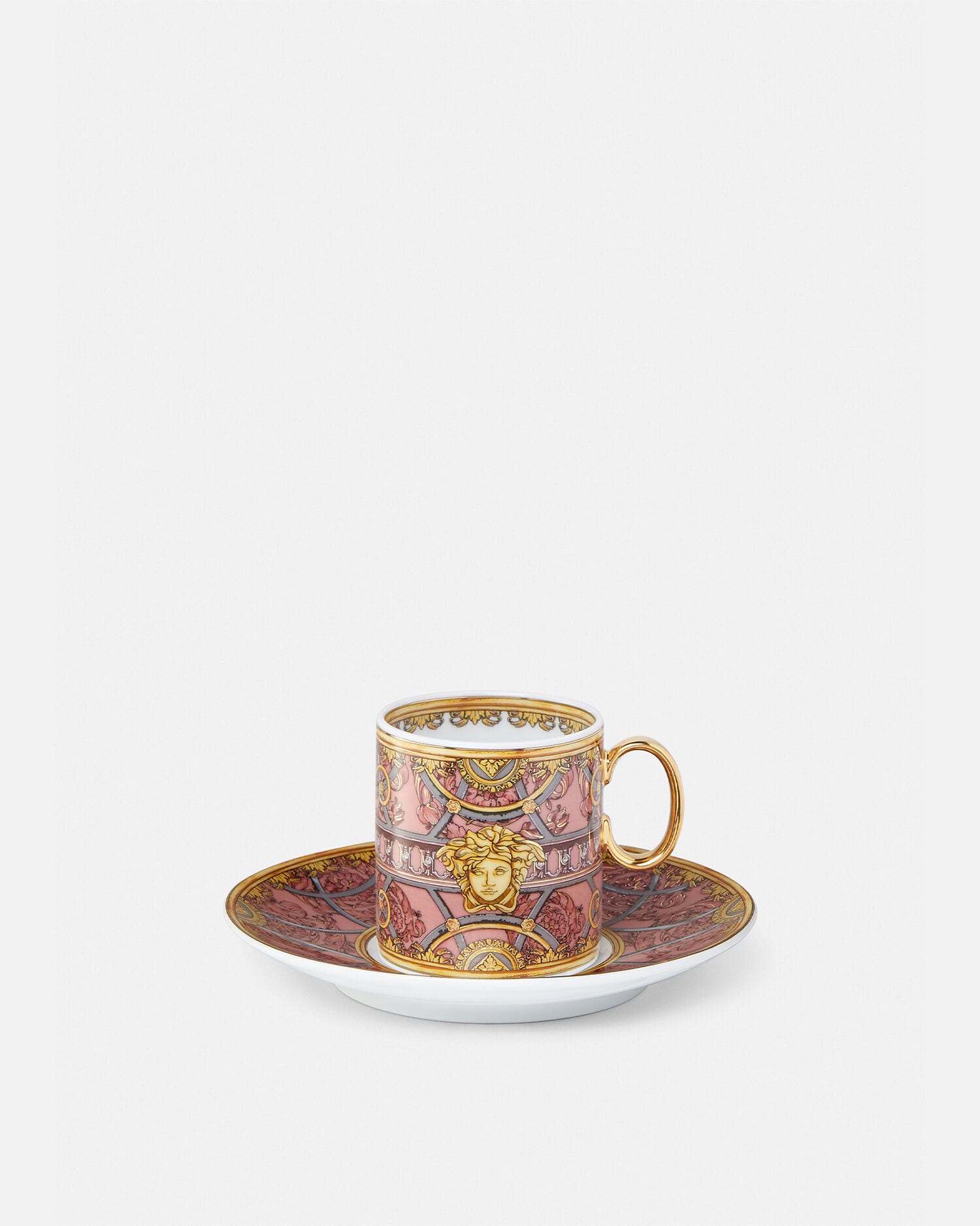 La Scala del Palazzo Rosa Espresso Set Pink | VERSACE US