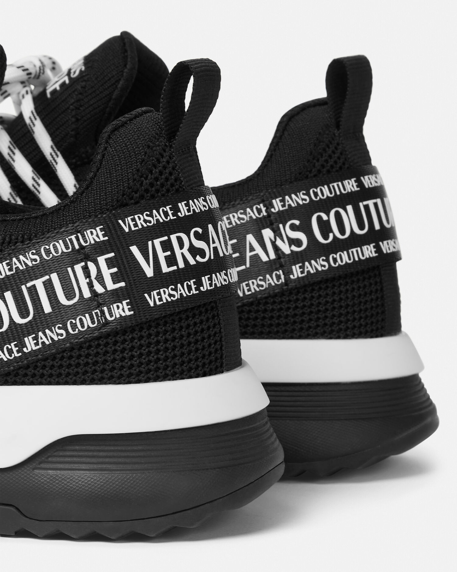 Versace jeans logo trainers black online