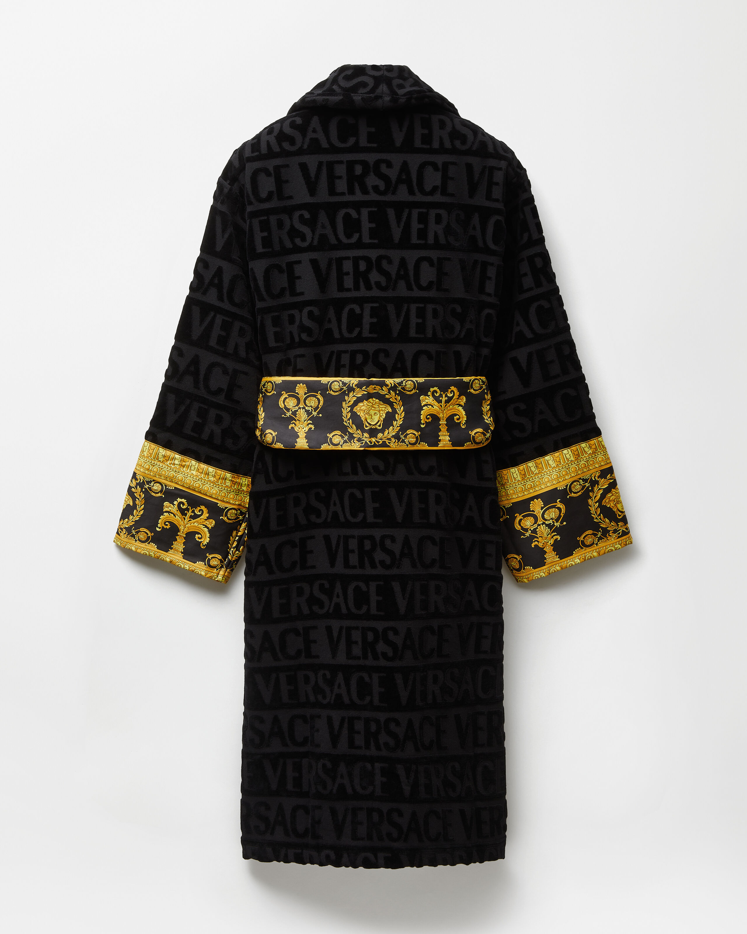 I ♡ Baroque Bathrobe Black | VERSACE