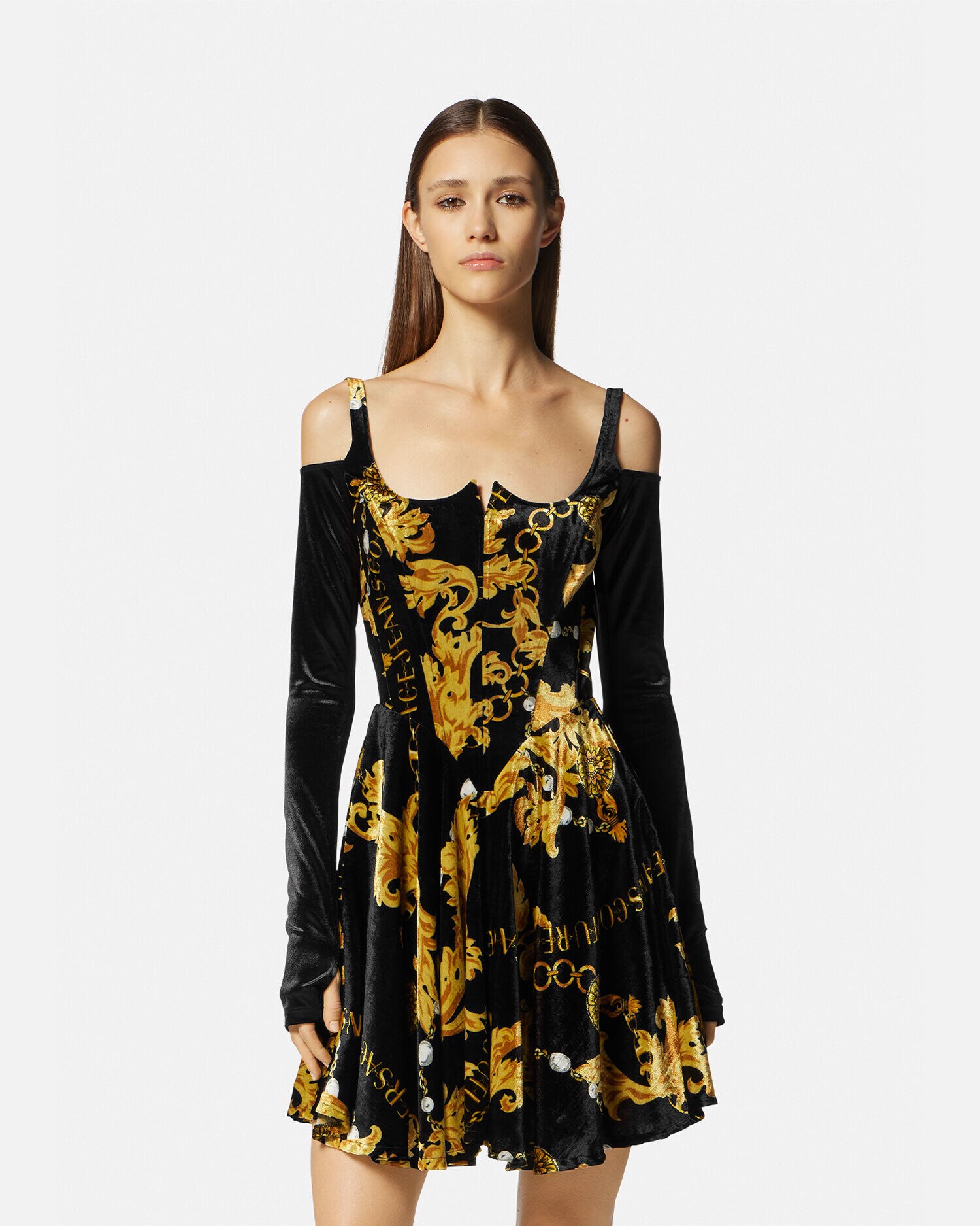 Versace velvet dress cheap