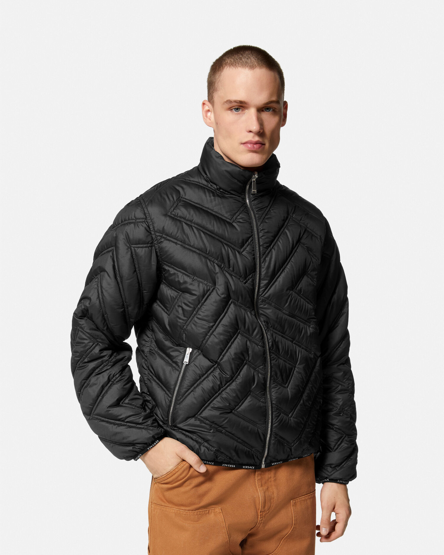 Versace La Greca Puffer Jacket for Men Online Store EU
