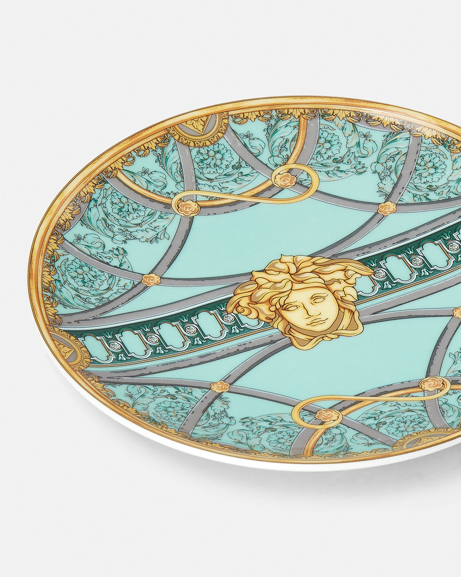La Scala del Palazzo Verde Small Plate 17 cm Green | VERSACE
