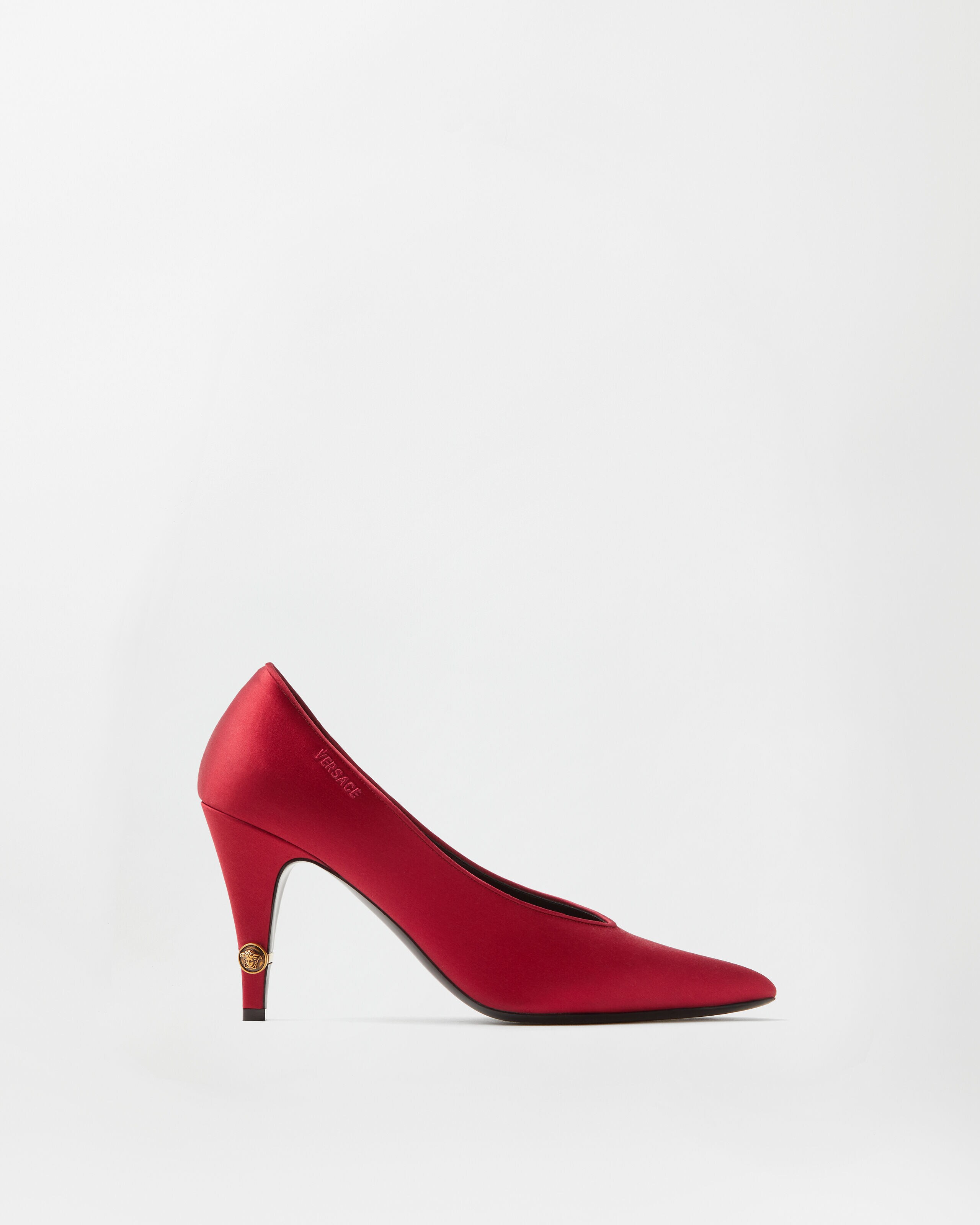 VERSACE パンプス　 La Medusa Leather Pumps 105 mm Black,Gold | VERSACE US