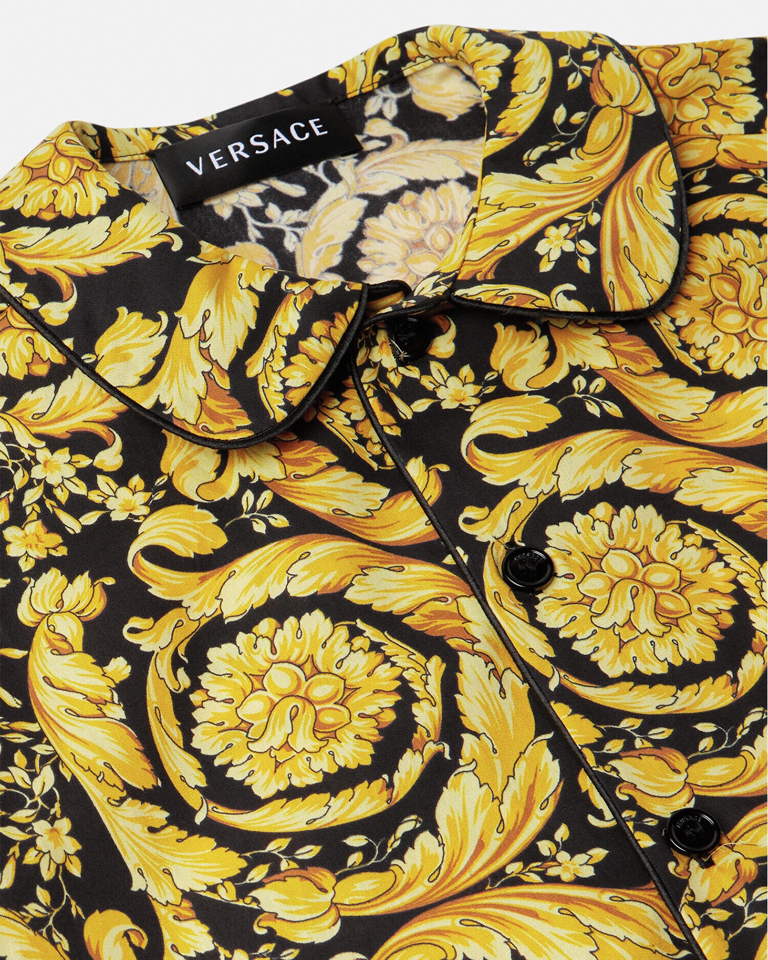 Barocco Kids Pajama Set Black Print Versace US
