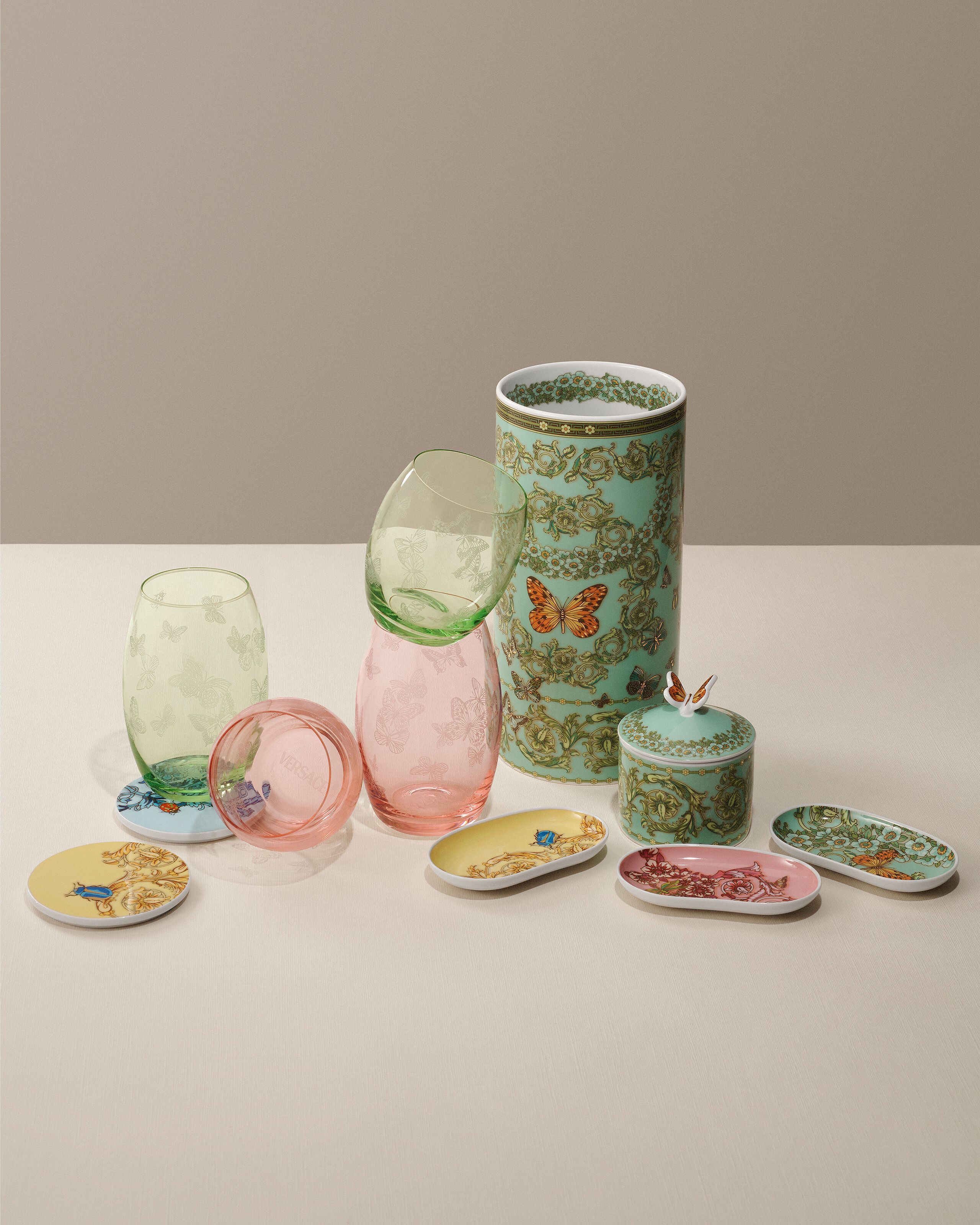 Le Jardin Coaster 4-Set Multicolor | VERSACE
