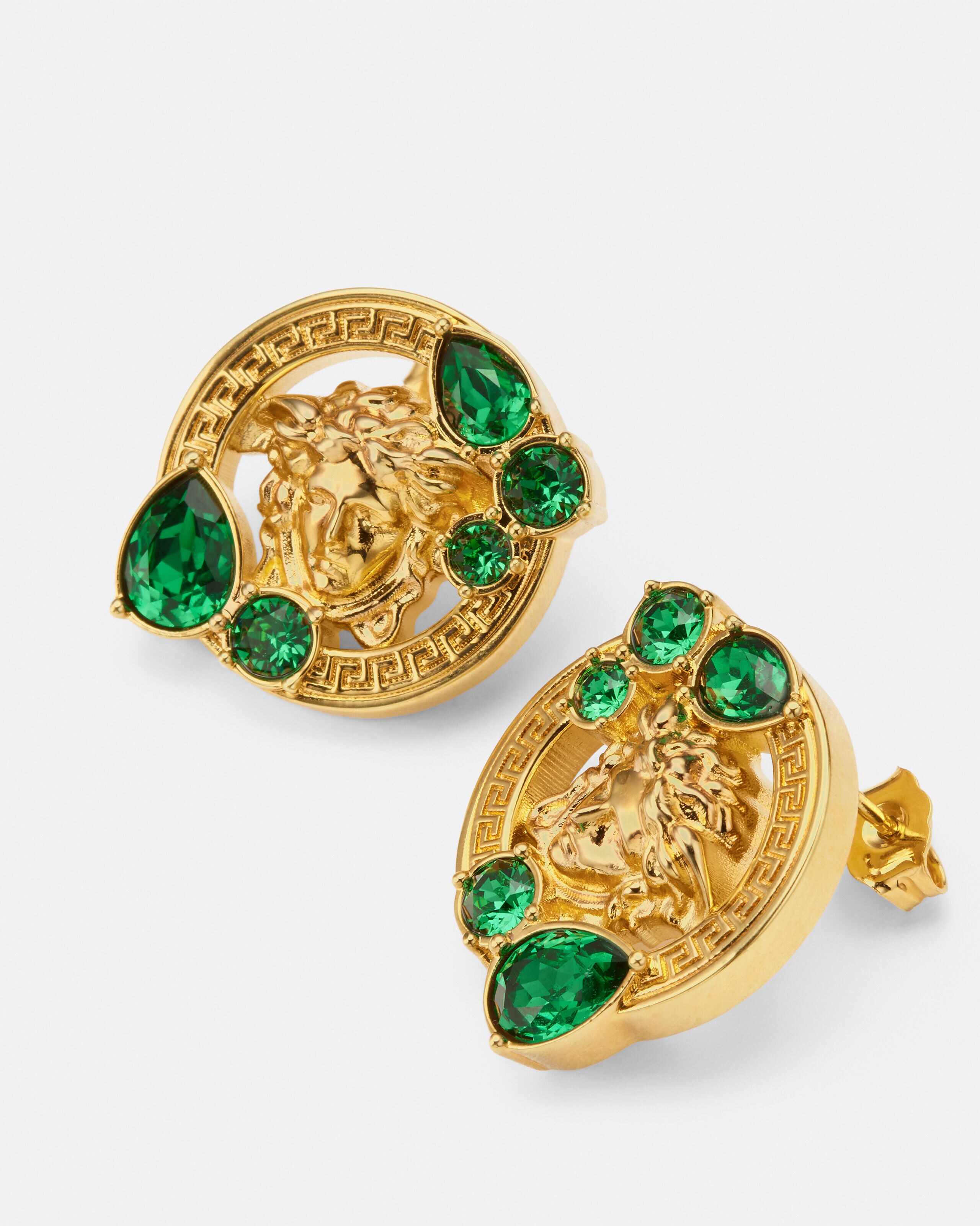 Medusa '95 Crystal Earrings Gold | VERSACE US