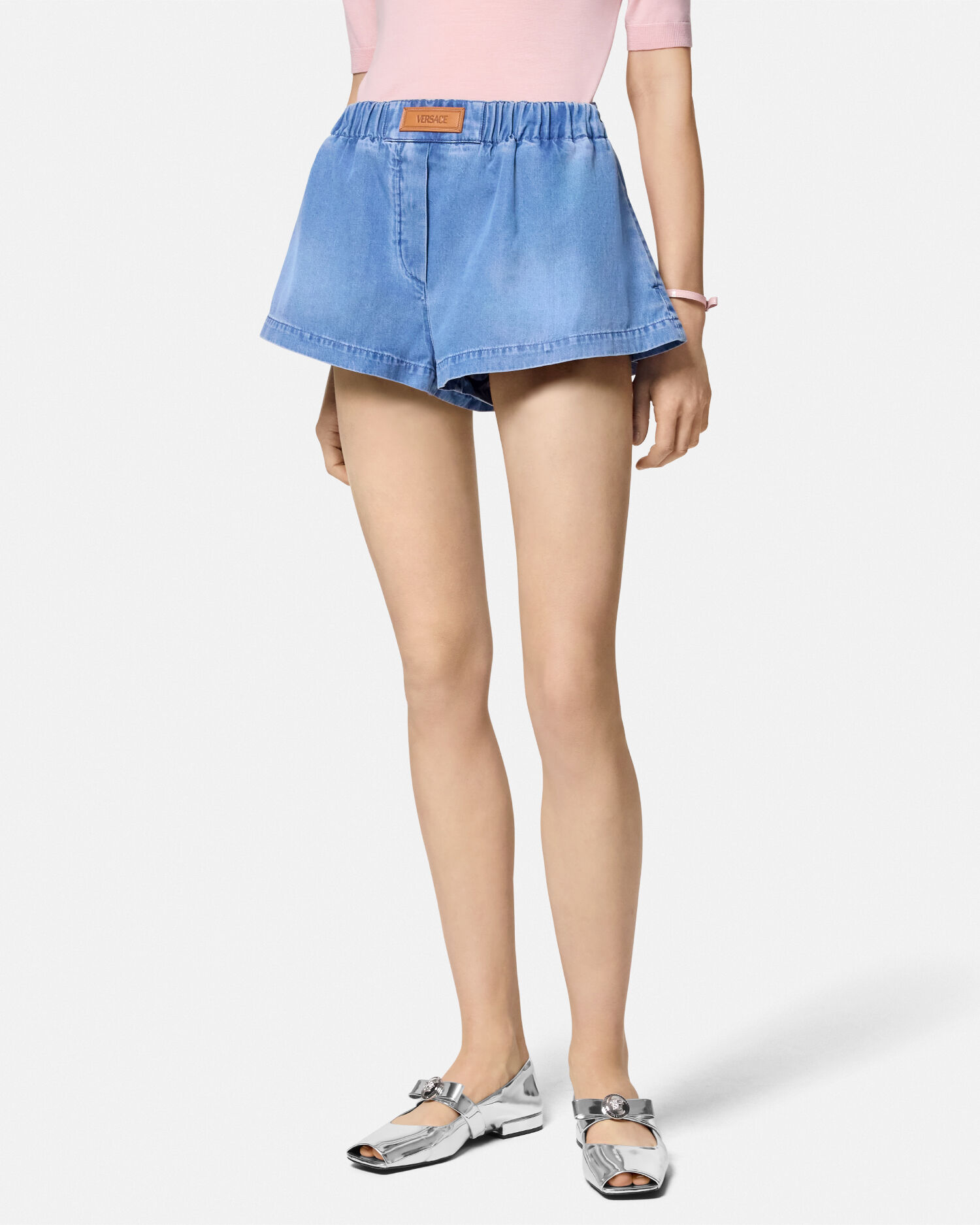 Versace denim shorts new arrivals