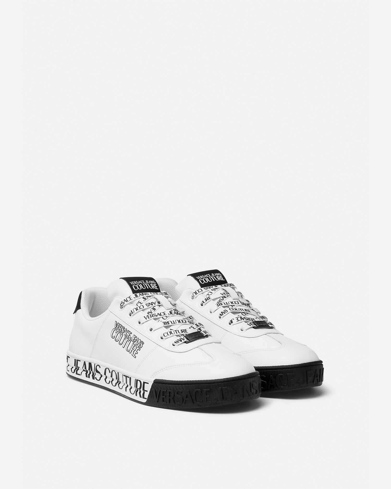 Logo Court 88 Trainers White Print Versace GB