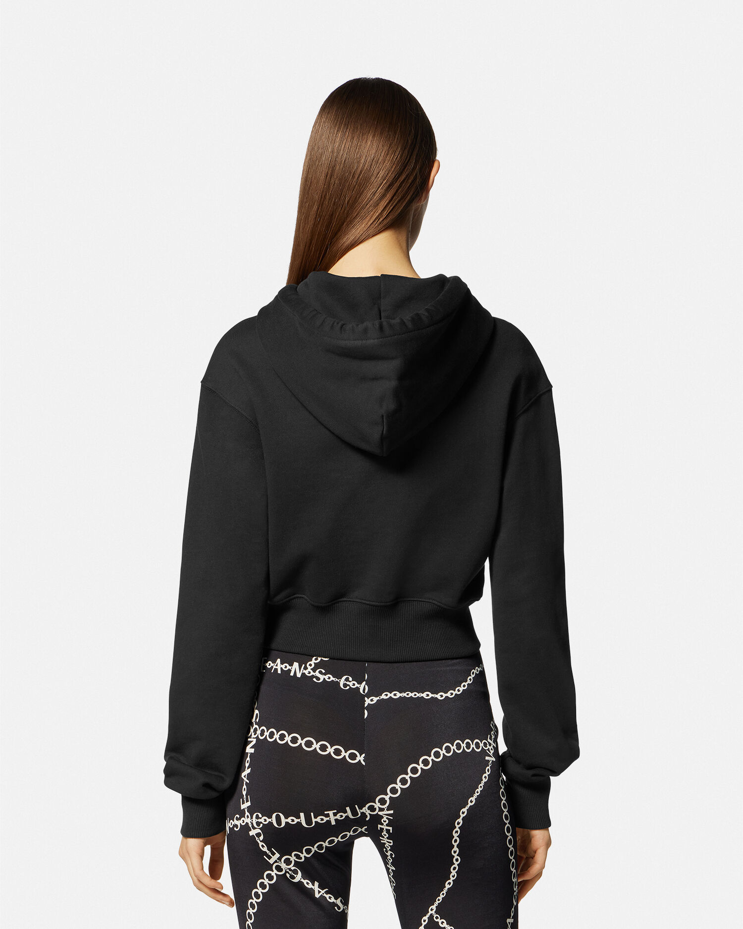 Chain best sale crop hoodie