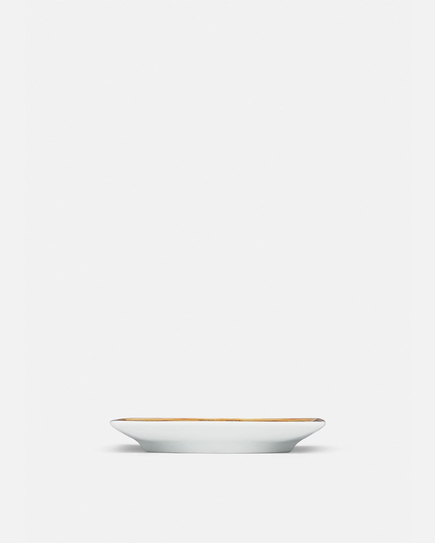 La Scala del Palazzo Verde Square Plate 12 cm Green | VERSACE US