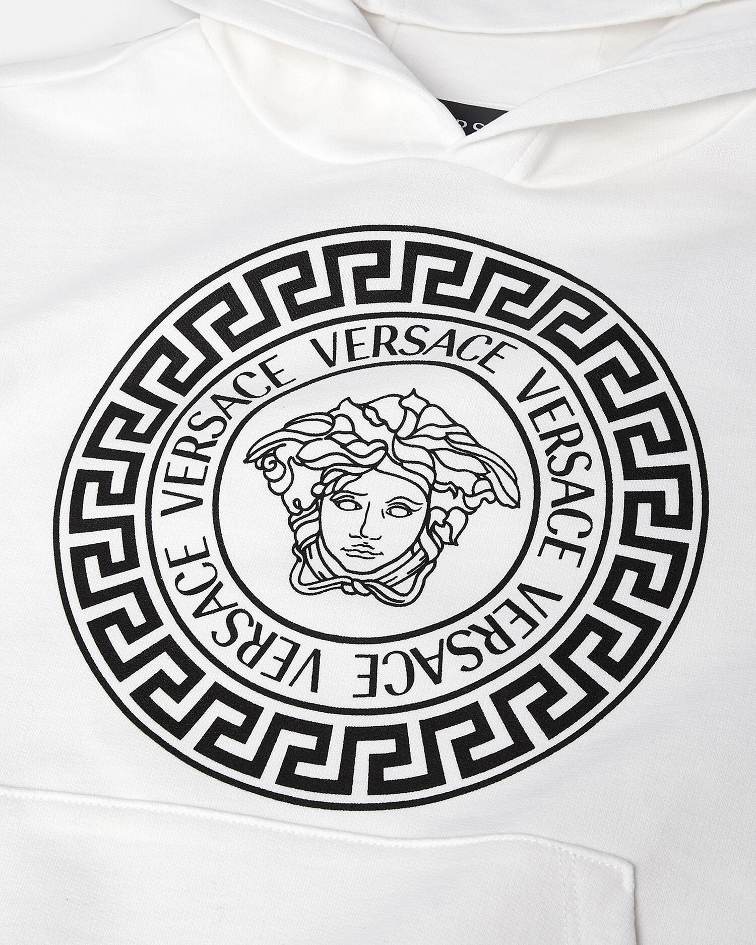 Medusa Kids Hoodie Black,White | VERSACE US