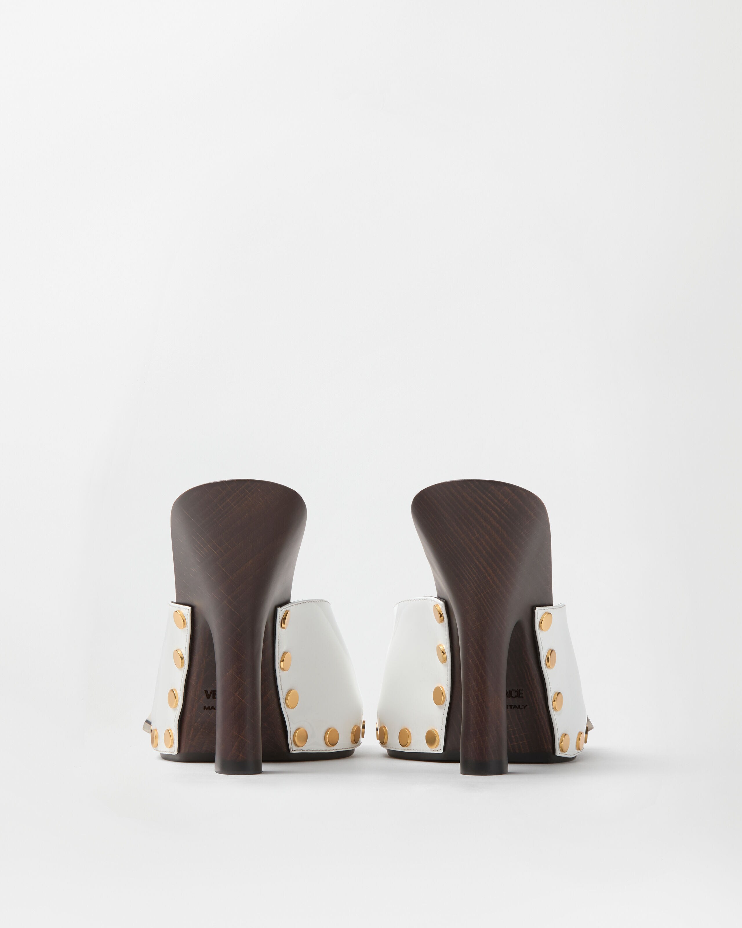 Sassi Patent Clogs 105 mm White | VERSACE US