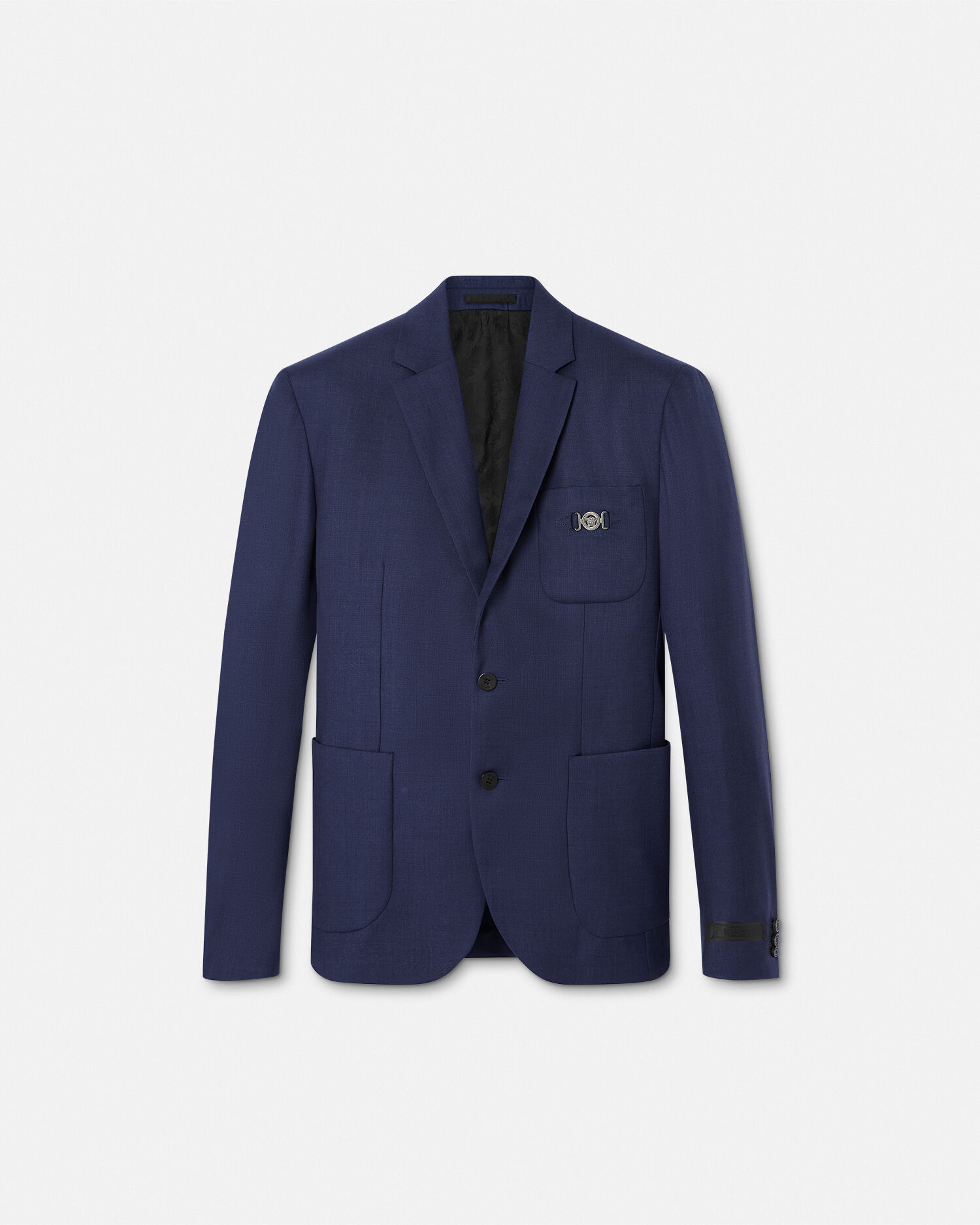 Wool Blazer Blue | VERSACE US