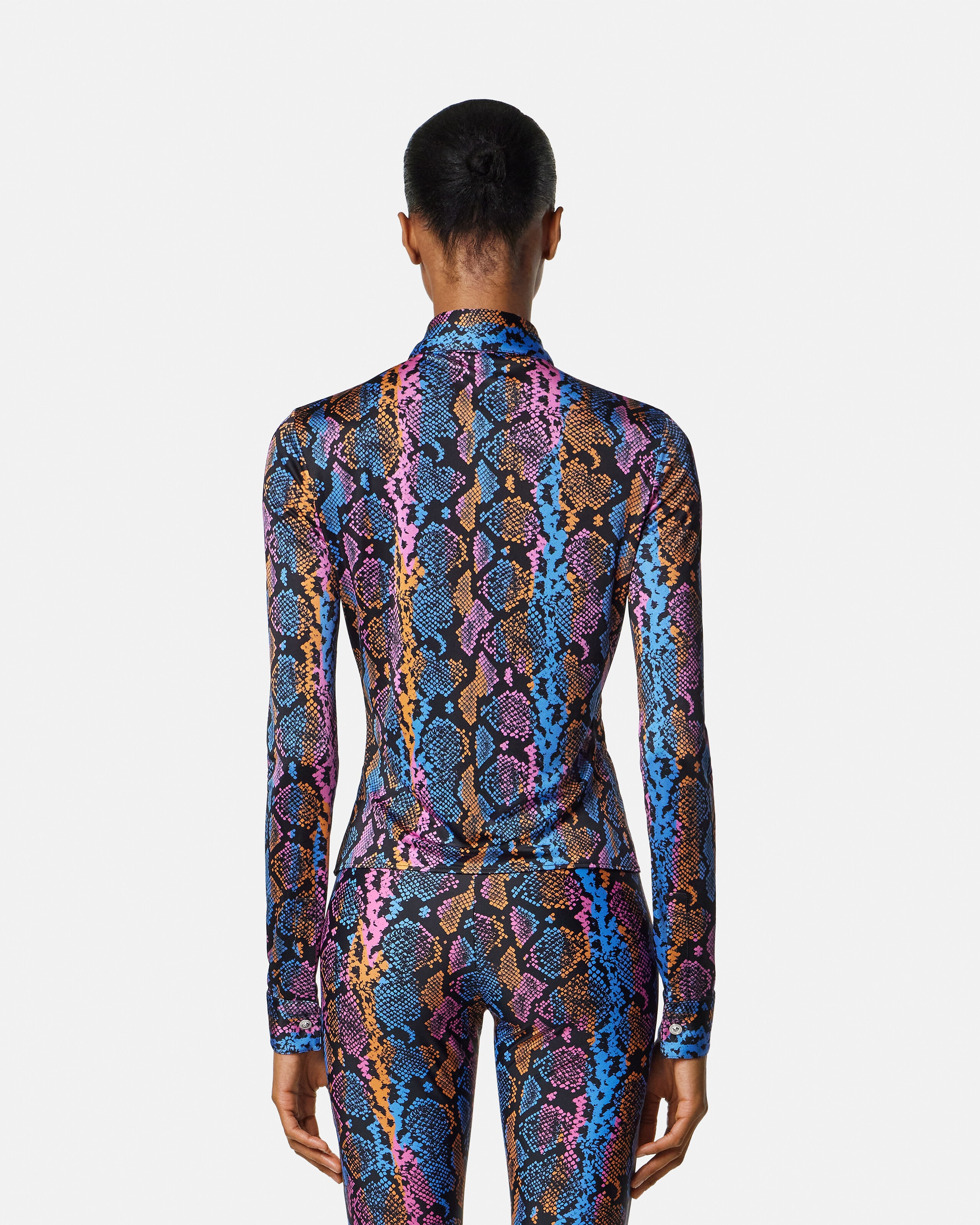 Printed Viscose-Jersey Shirt Multicolor | VERSACE