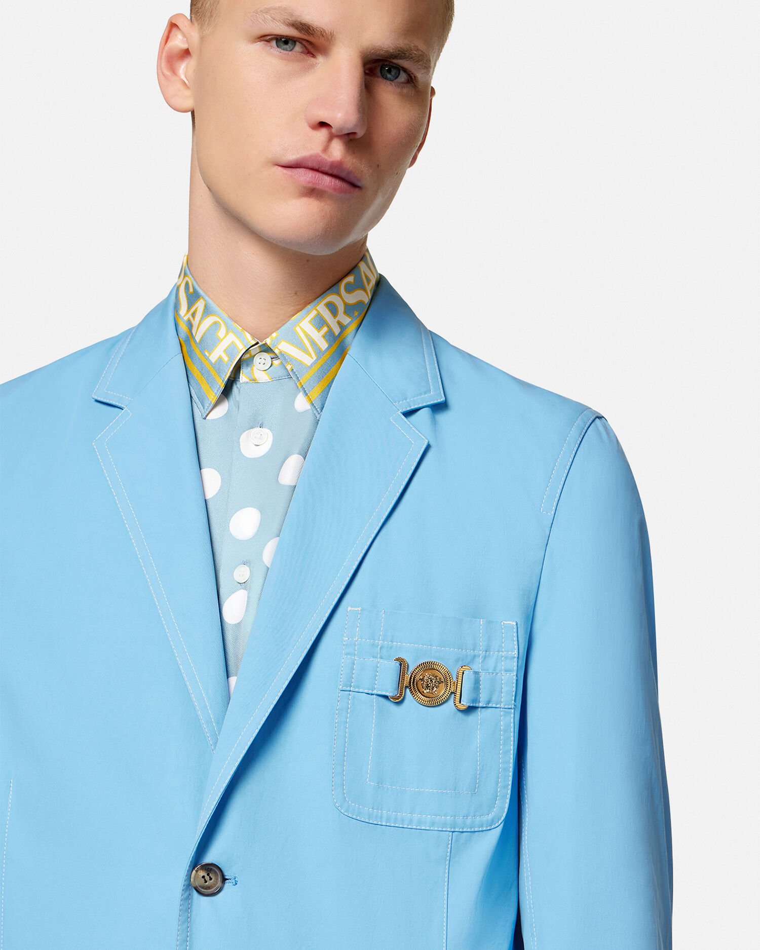 Versace Medusa Biggie Single Breasted Blazer for Men Online Store EU