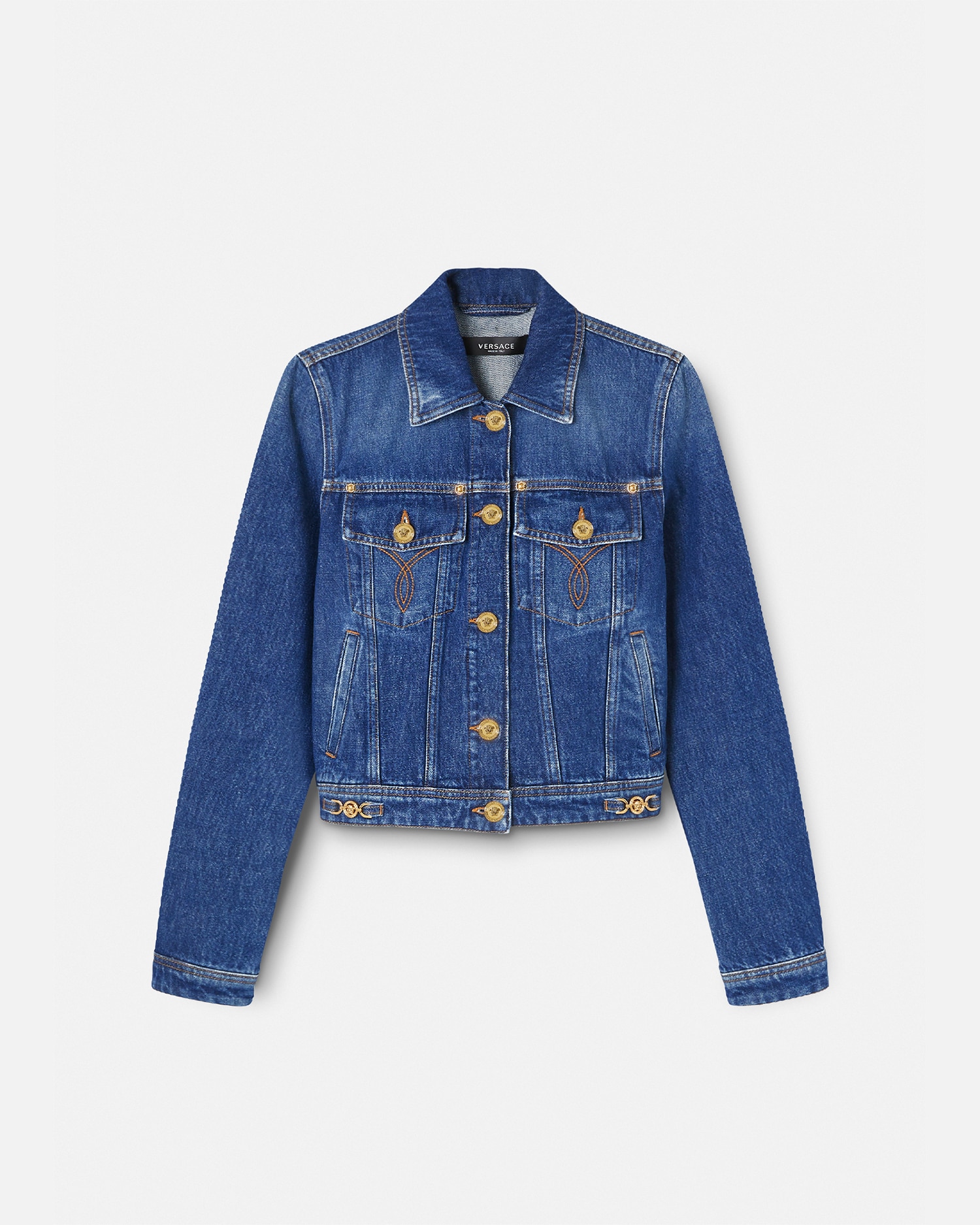 Versace Abbigliamento Denim Jacket In Blue