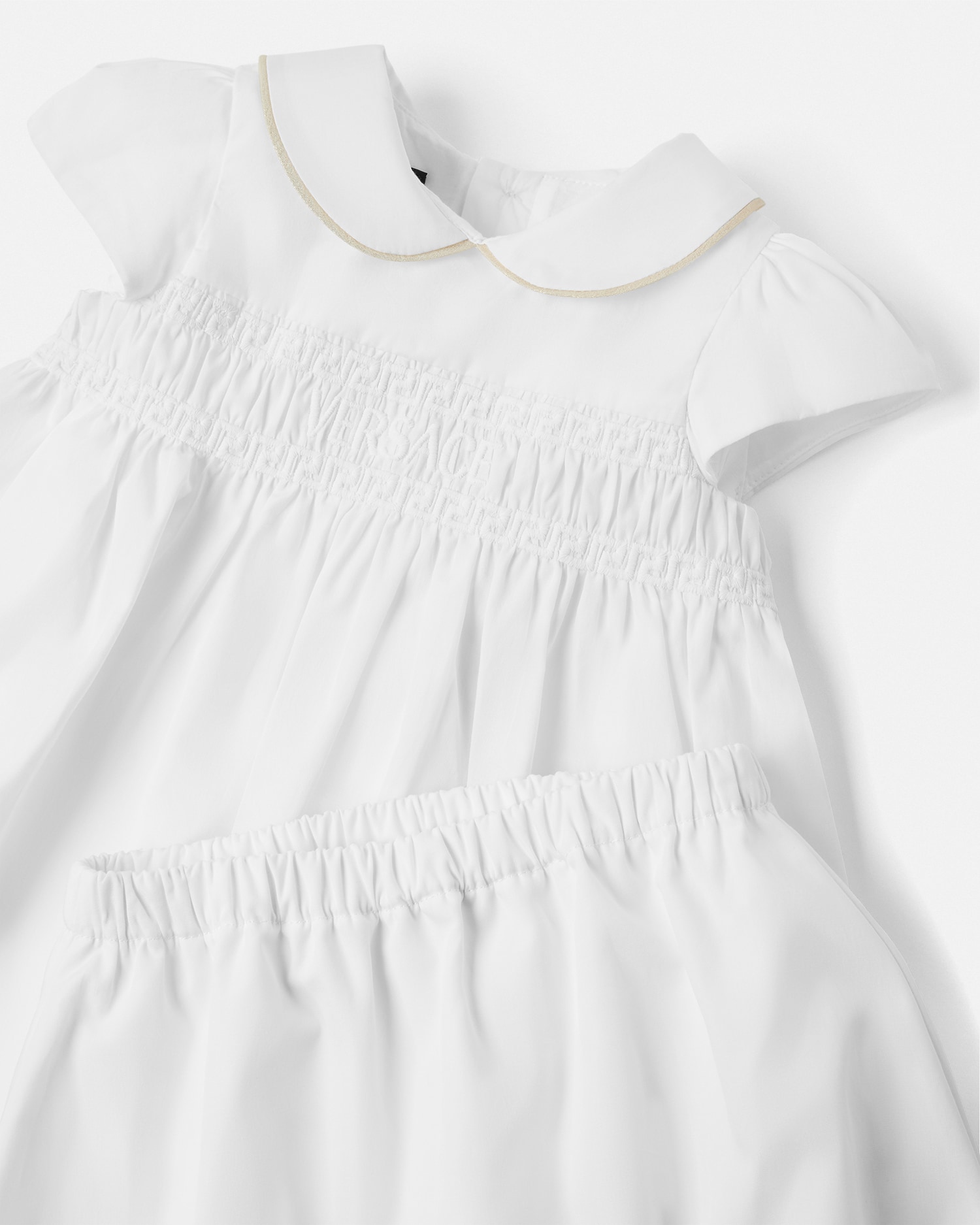 Embroidered Versace Logo Baby Dress Set
