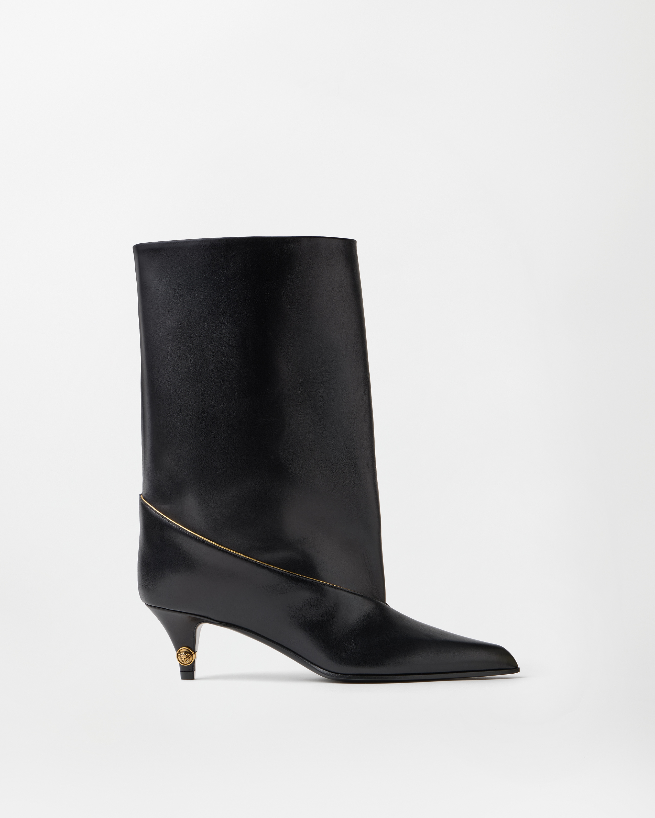 Versace Gianni Bottines En Nappa 55 Mm In Black