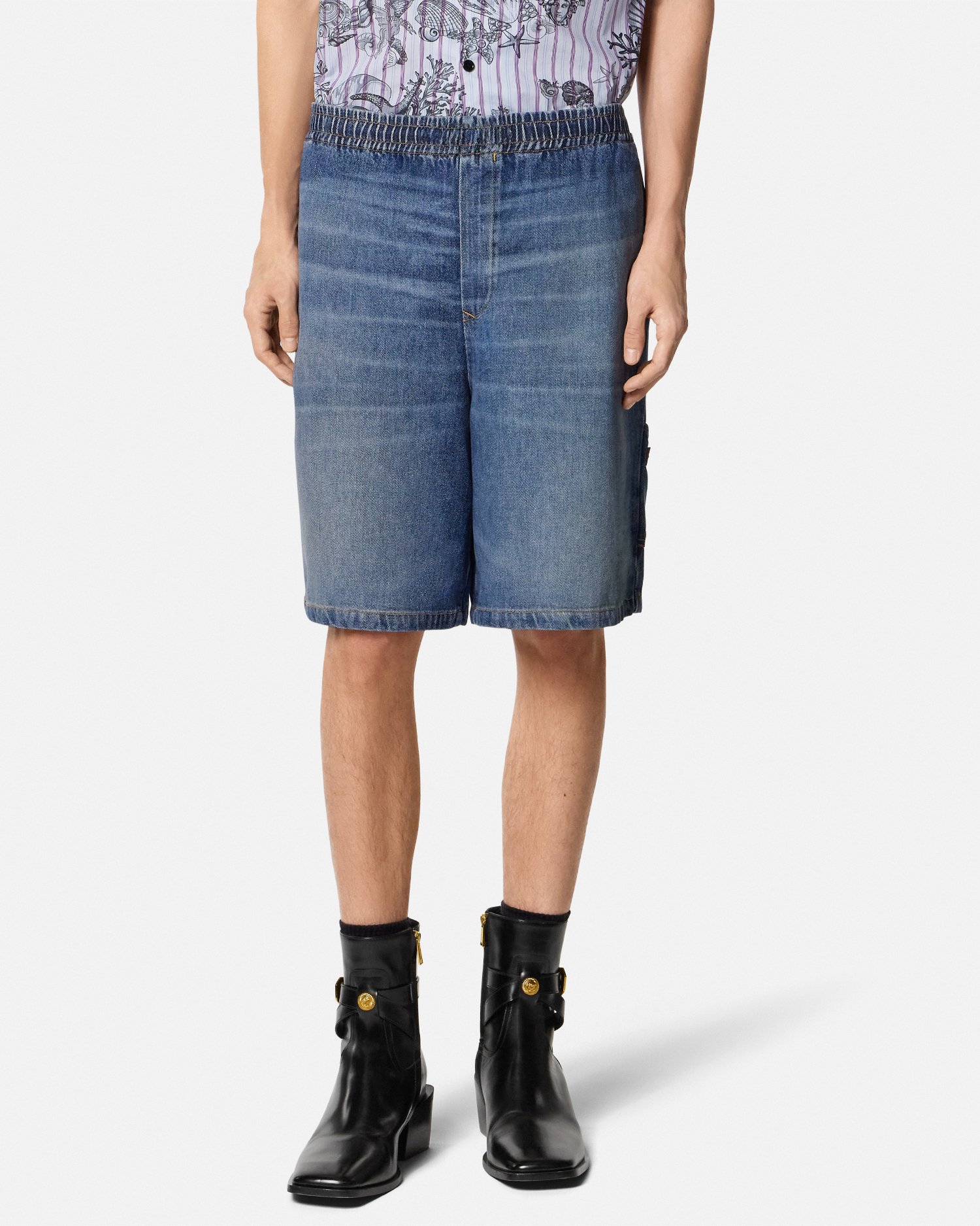 Medusa Biggie Denim Shorts