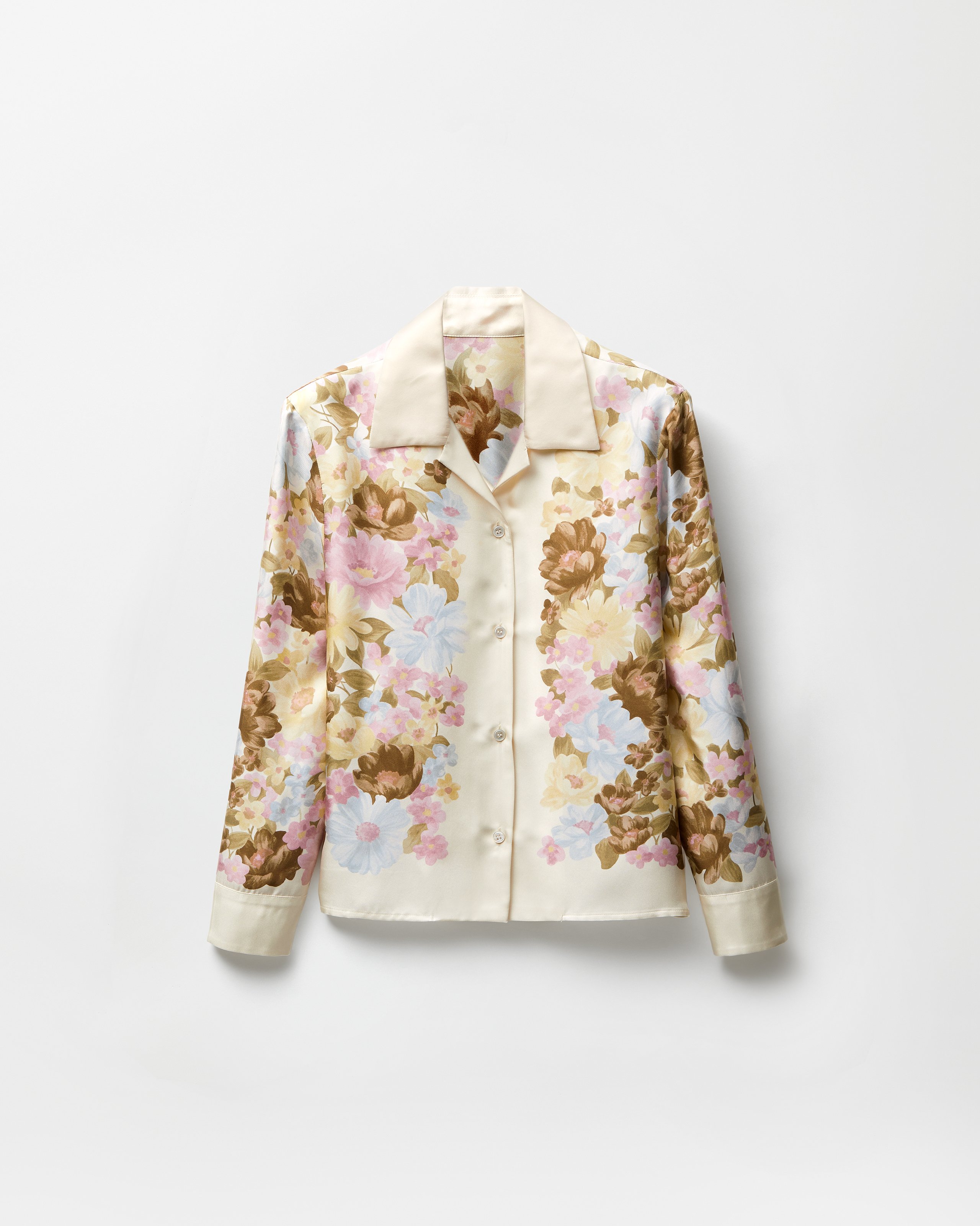 Versace Chemise En Sergé De Soie Imprimé In Multi