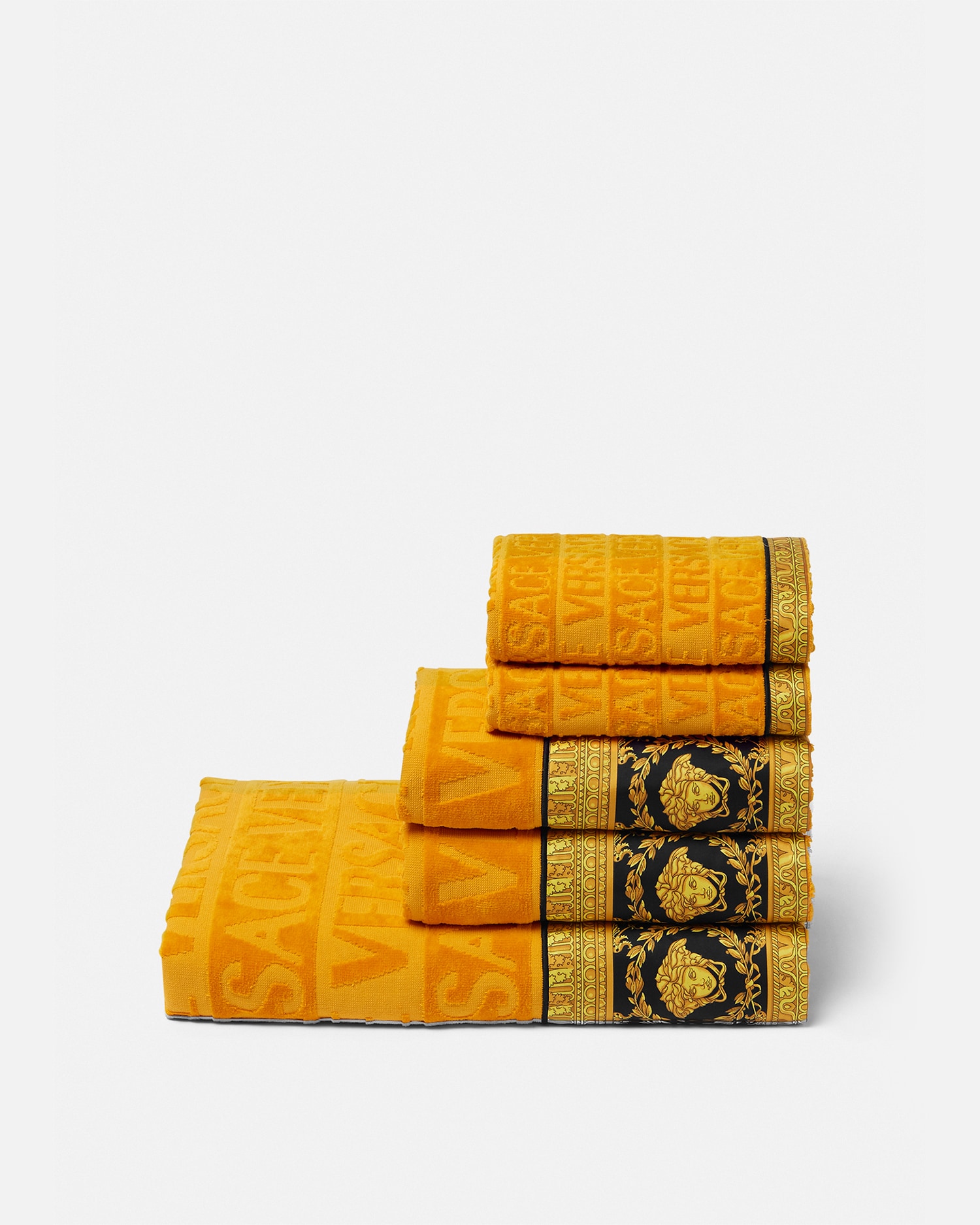 I ♡ Baroque Towel 5-Set Gold | VERSACE US