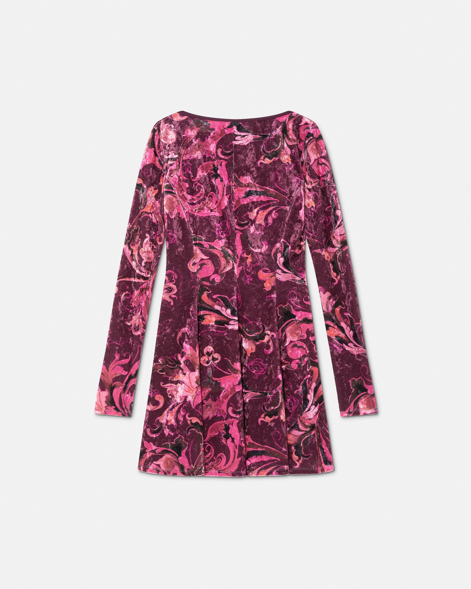 Porcelain Barocco Velvet Mini Dress
