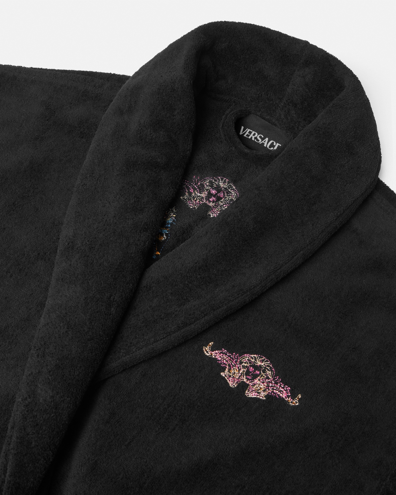 Crystal Embroidered Coral Theatre Bathrobe
