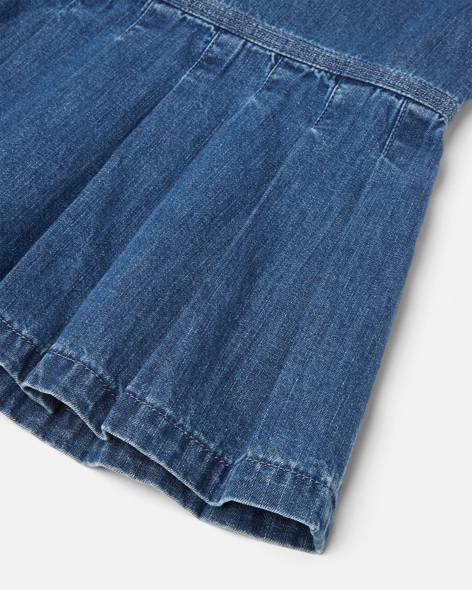 Pleated Denim Kids Dress