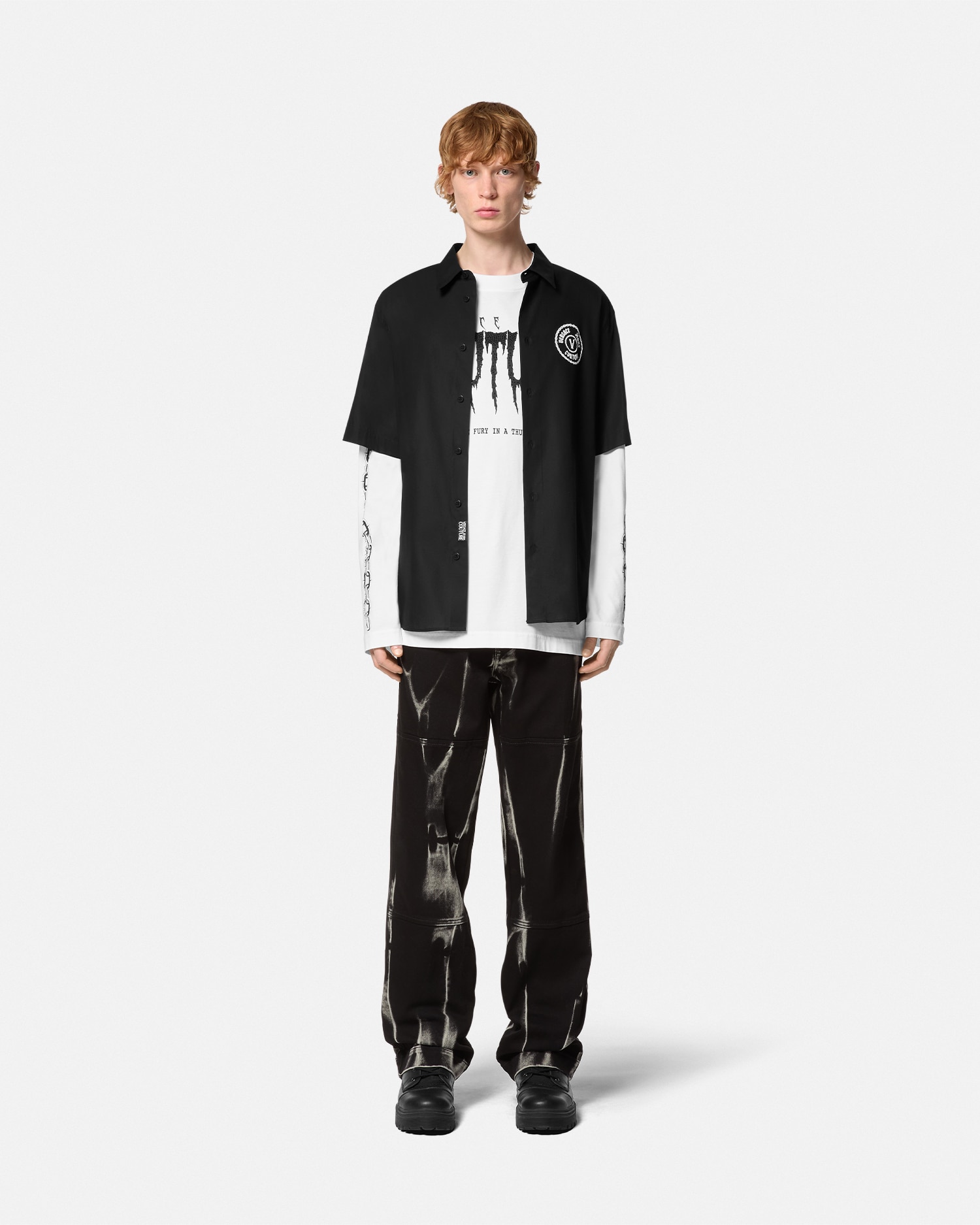 Chain V-Emblem Regular-Fit Shirt