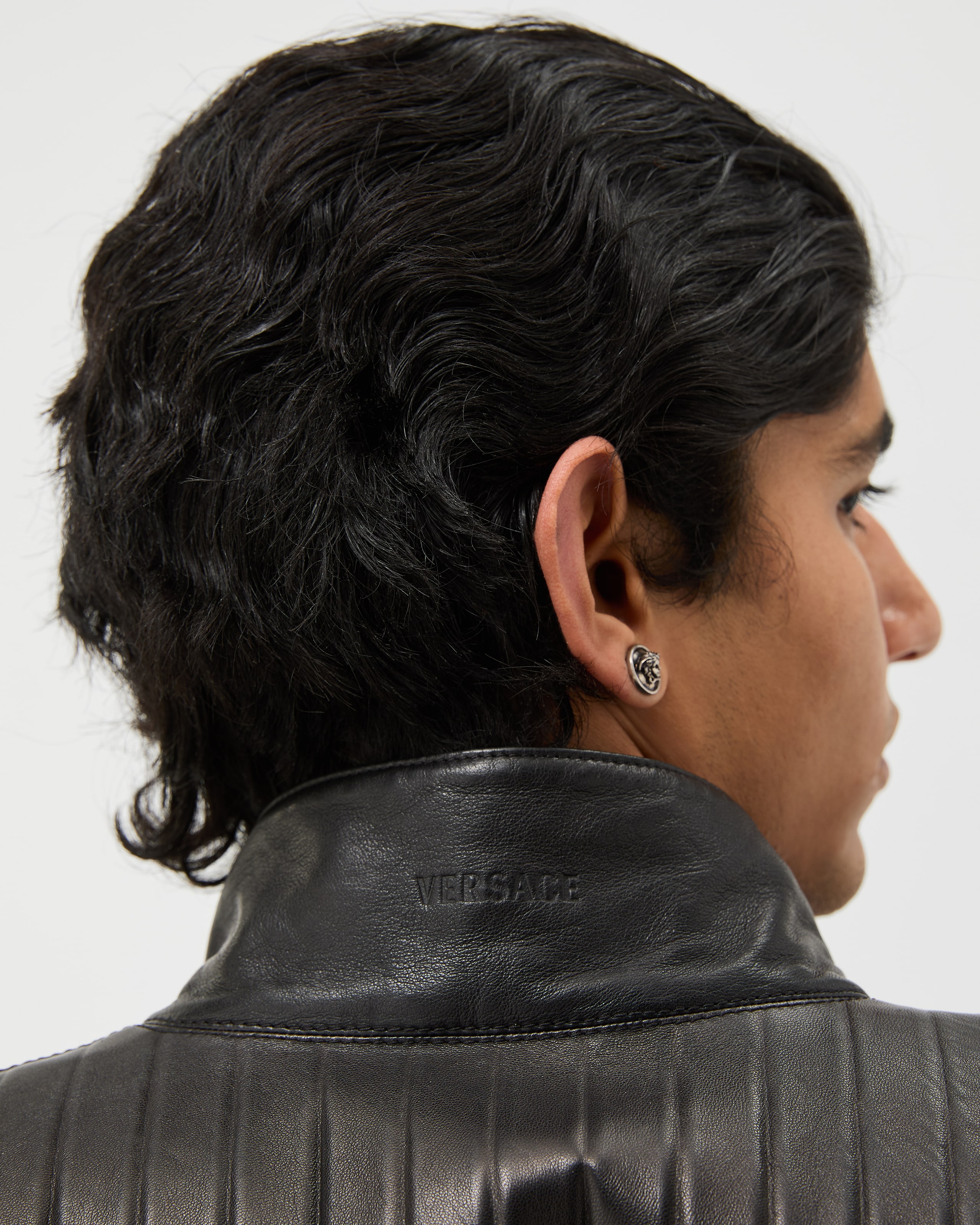 Leather Blouson Black | VERSACE US