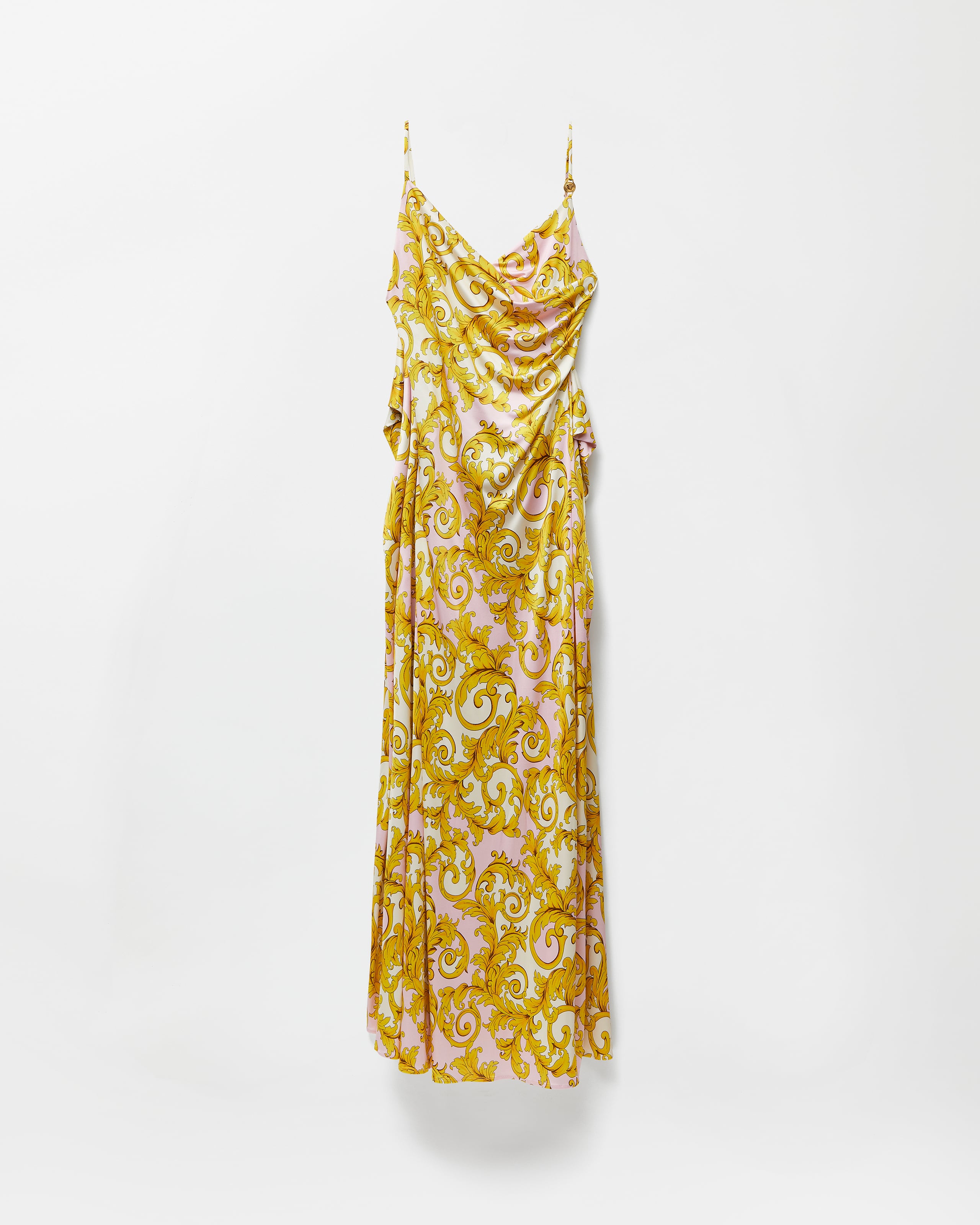 versace embroidered dress S/S 1997 Gianni Versace Couture Runway Grey Lace Embroidered Dress