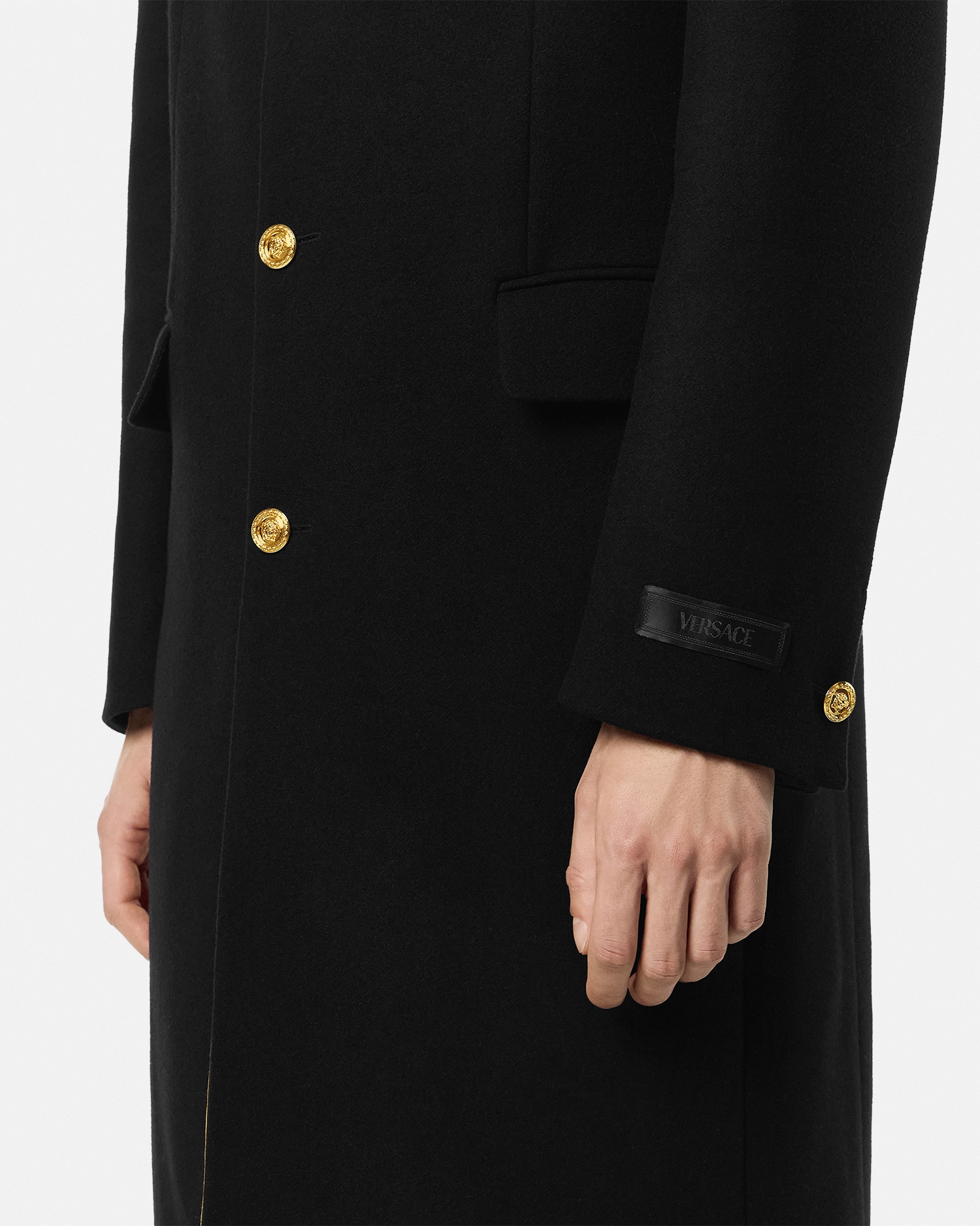 Wool-Blend Single-Breasted Coat