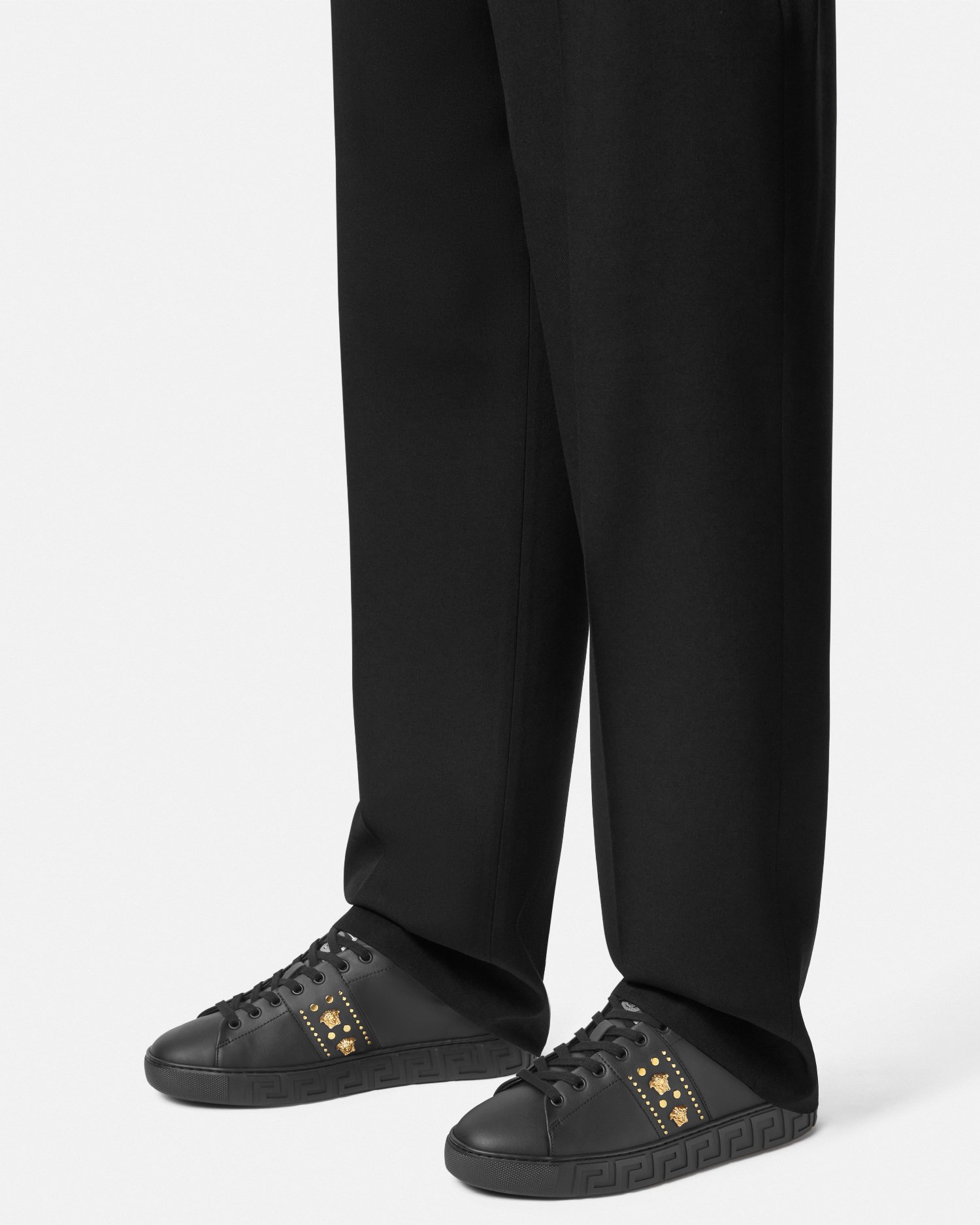 Greca Embellished Nylon Sneakers