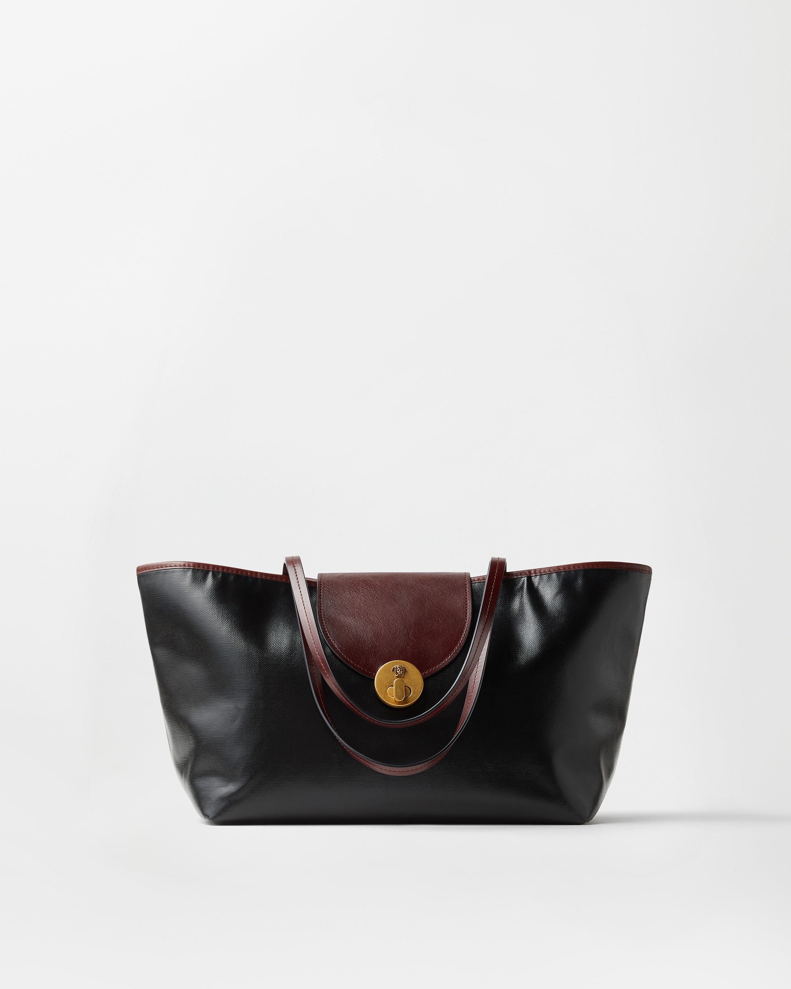 Versace Vivian Small Coated Canvas Tote In Multi