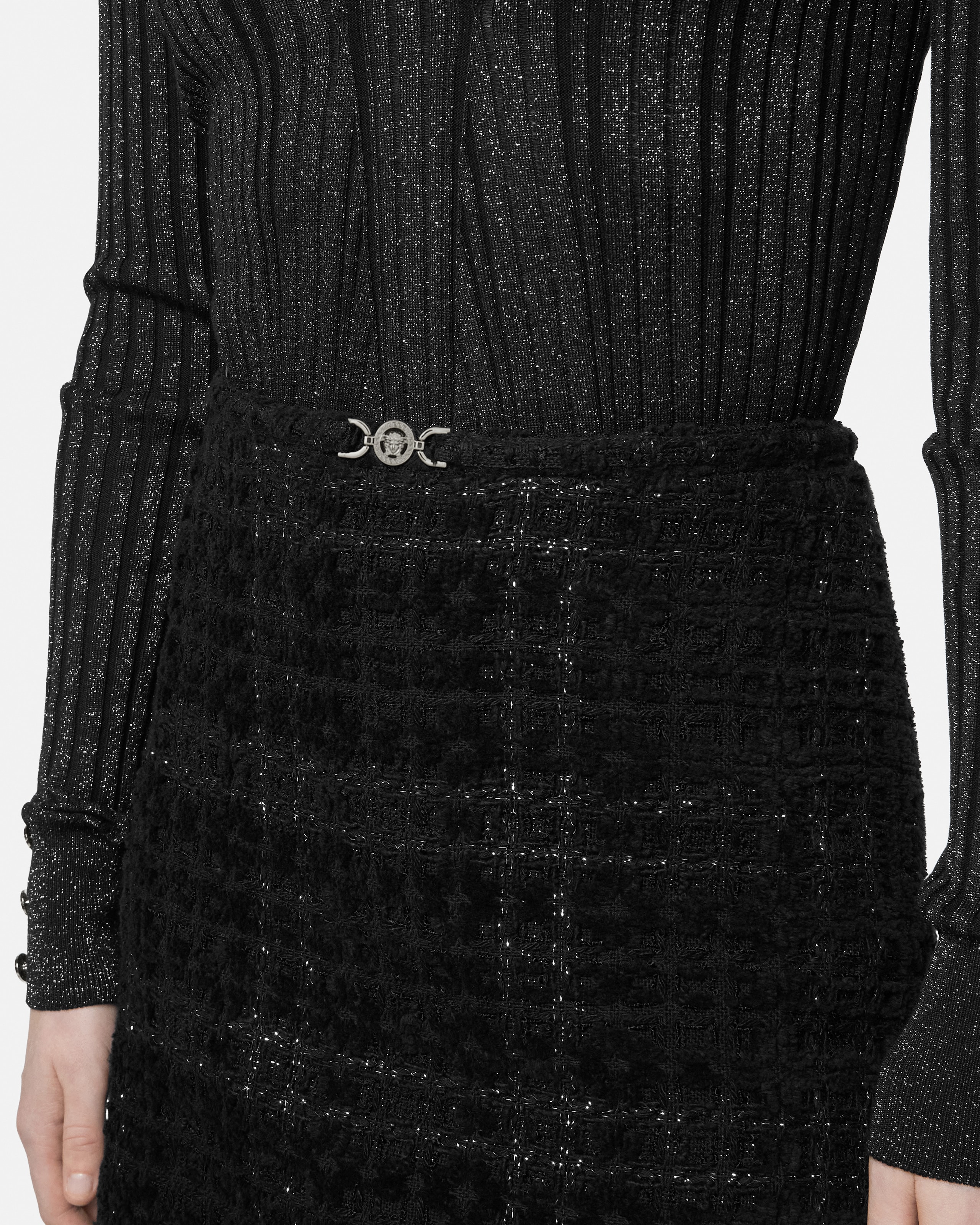 Tweed Cotton Mini Skirt