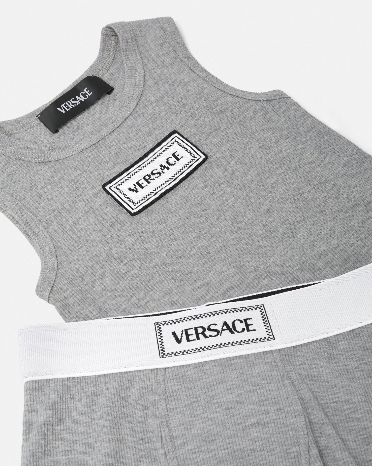 Versace Logo Ribbed Kids Underwear Set