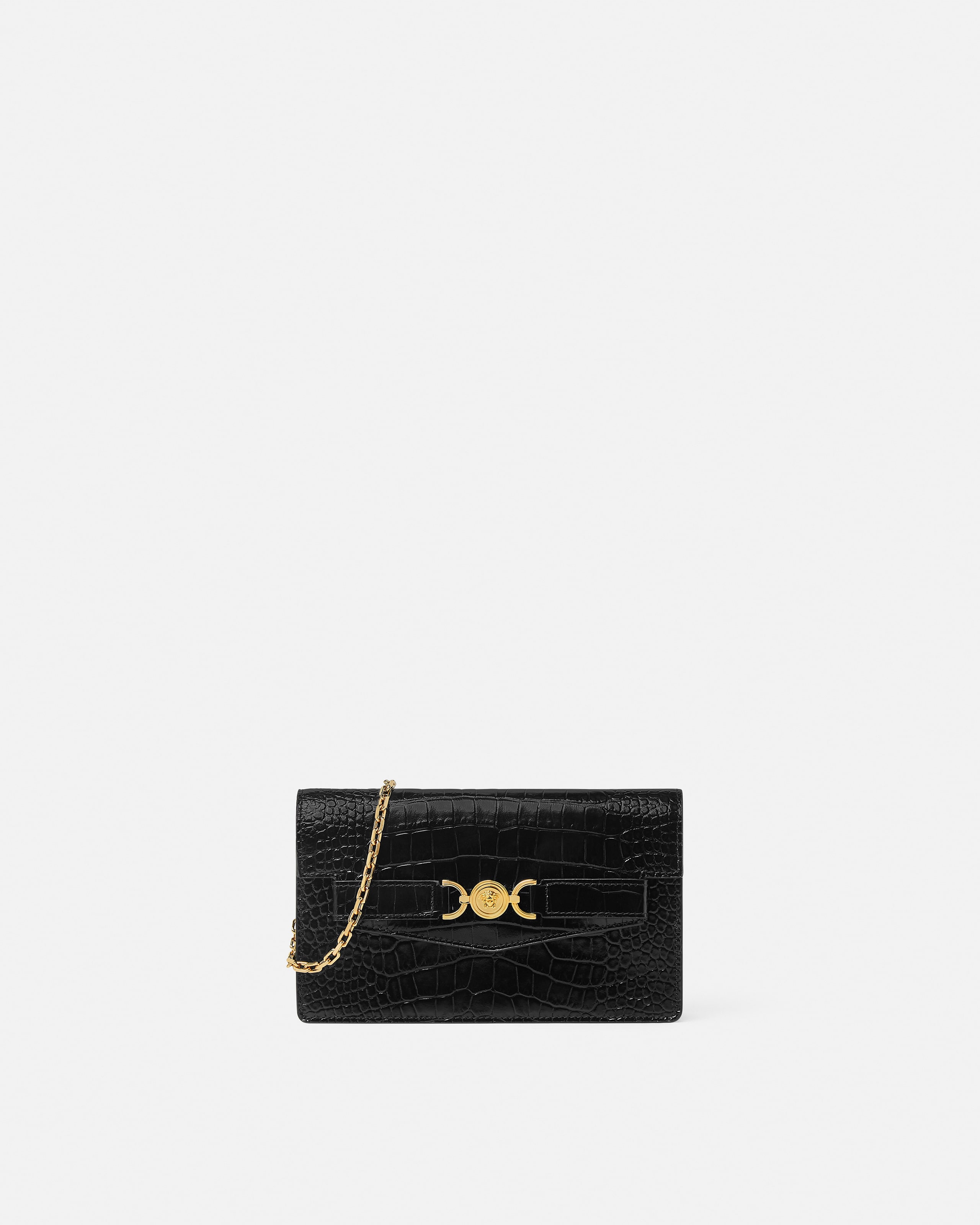 Versace Croc-effect Medusa '95 Clutch In Multi