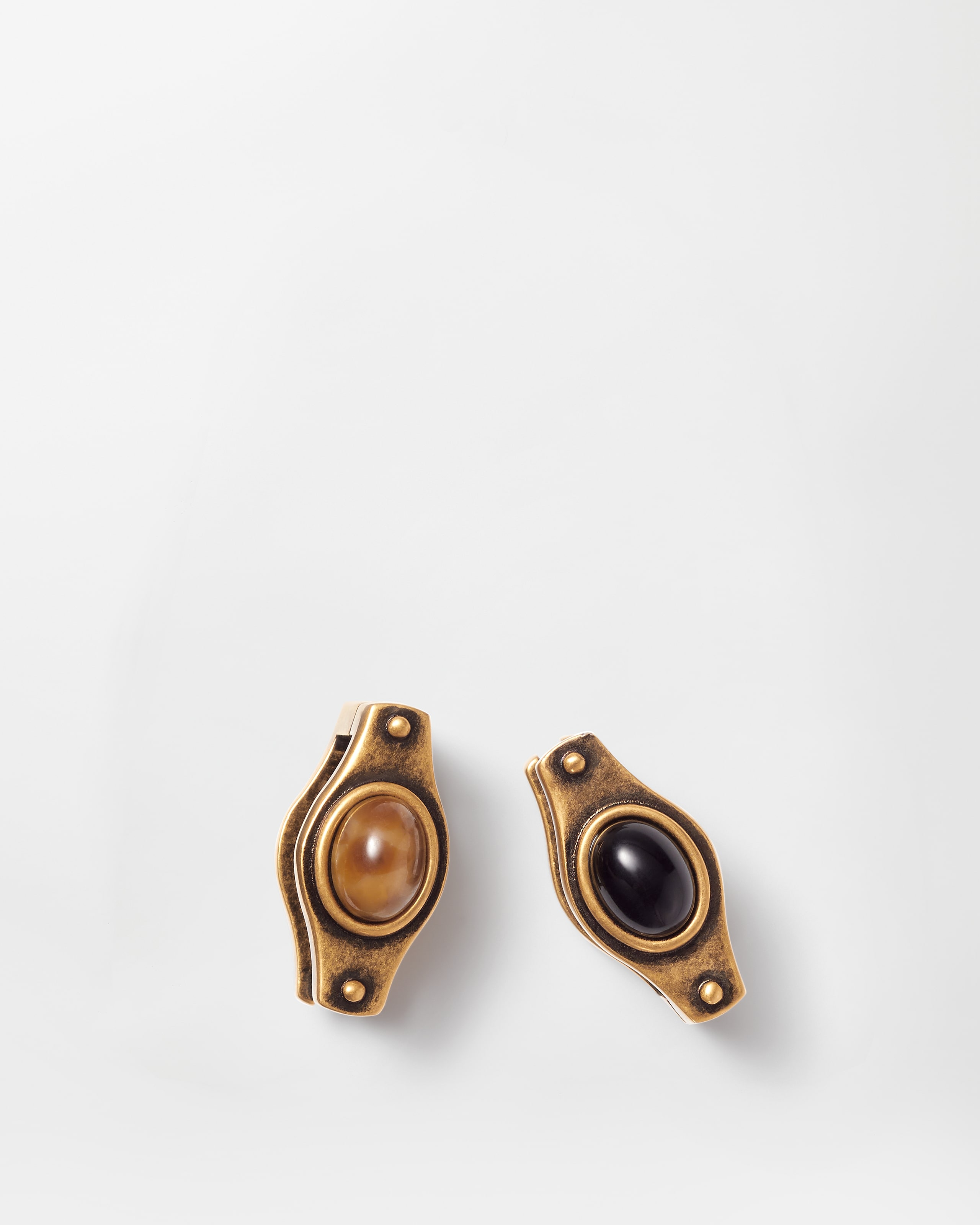 Versace Ellittica Earrings In Gold