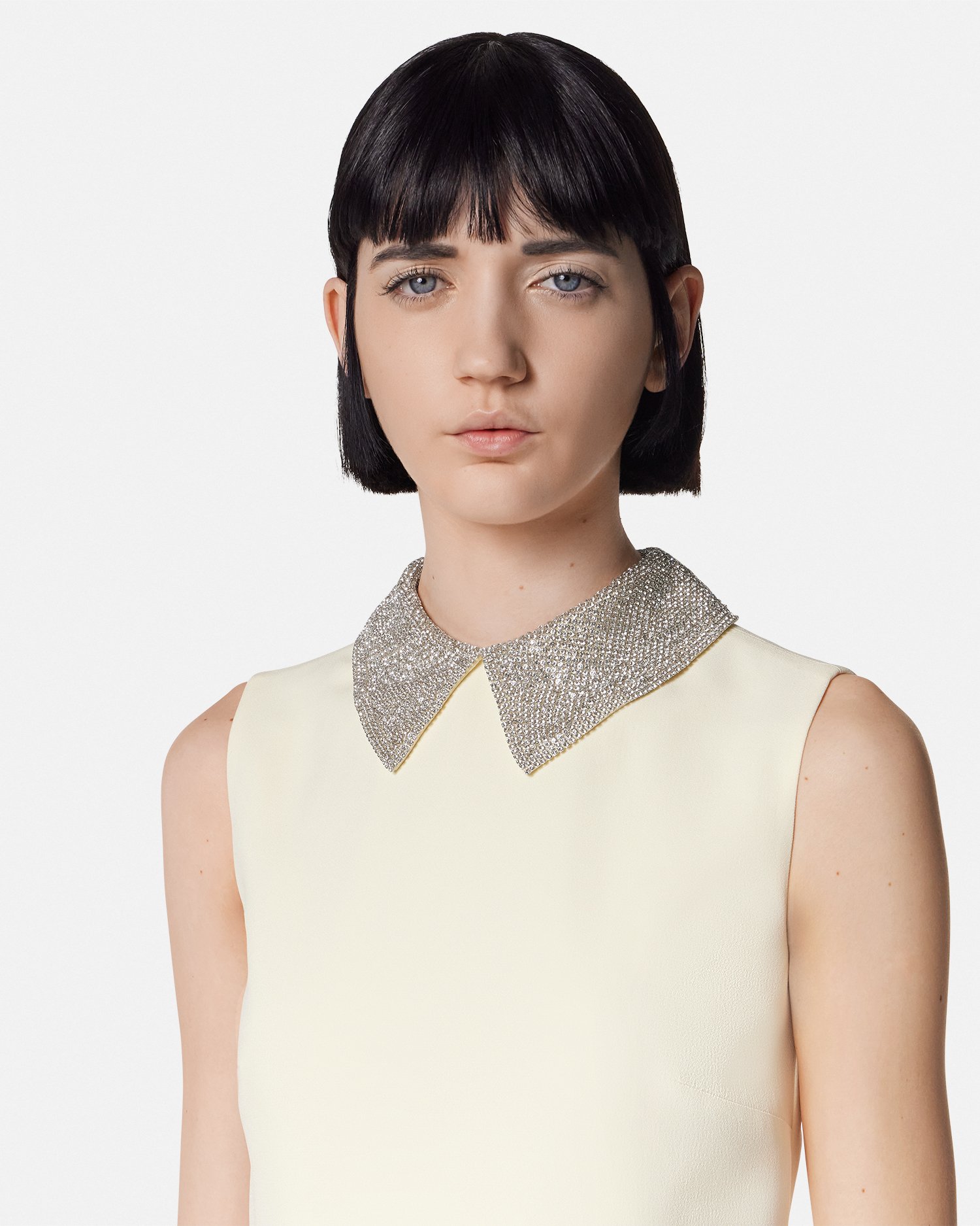 Crystal Satin A-Line Mini Dress