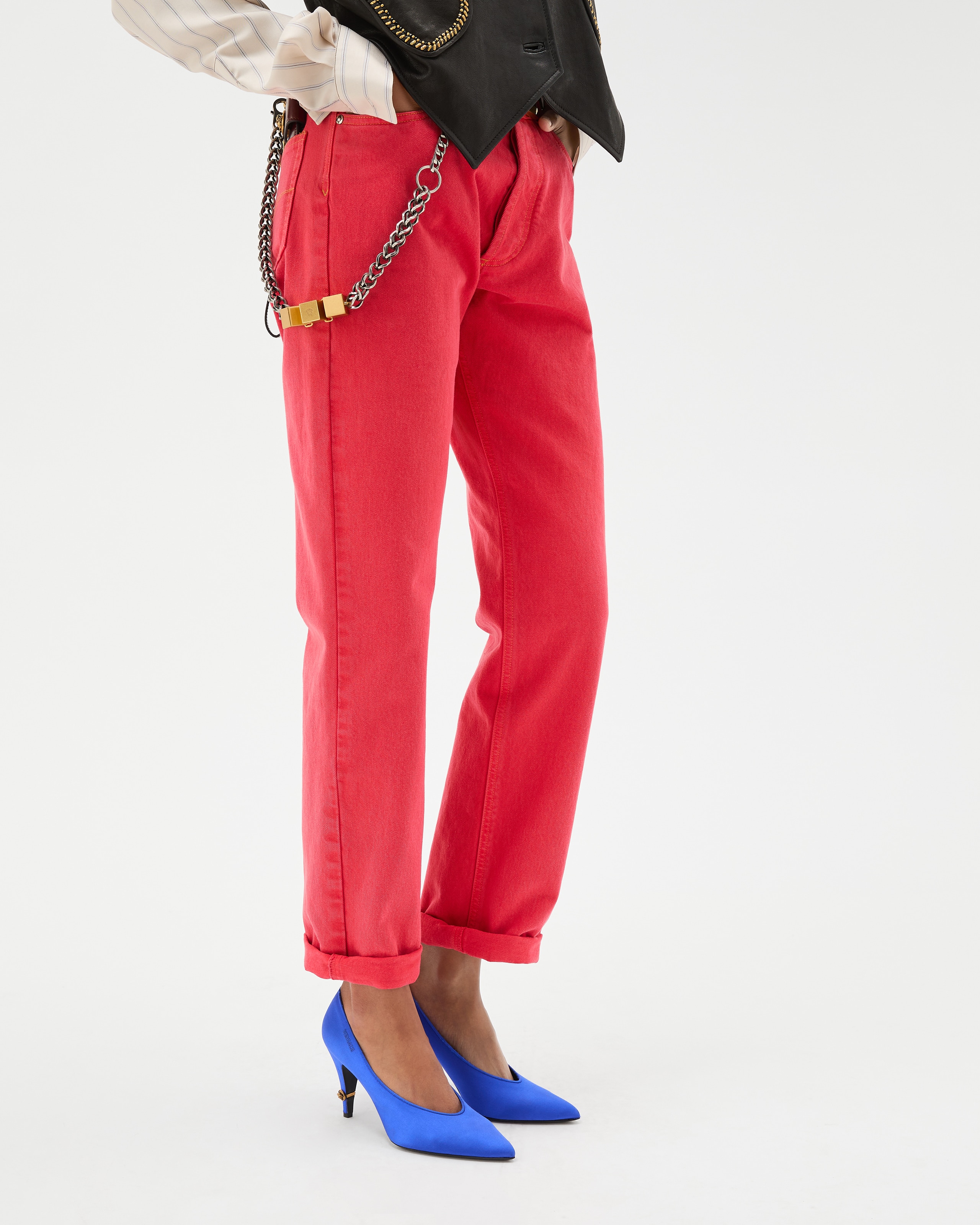 Straight Jeans Yellow | VERSACE US