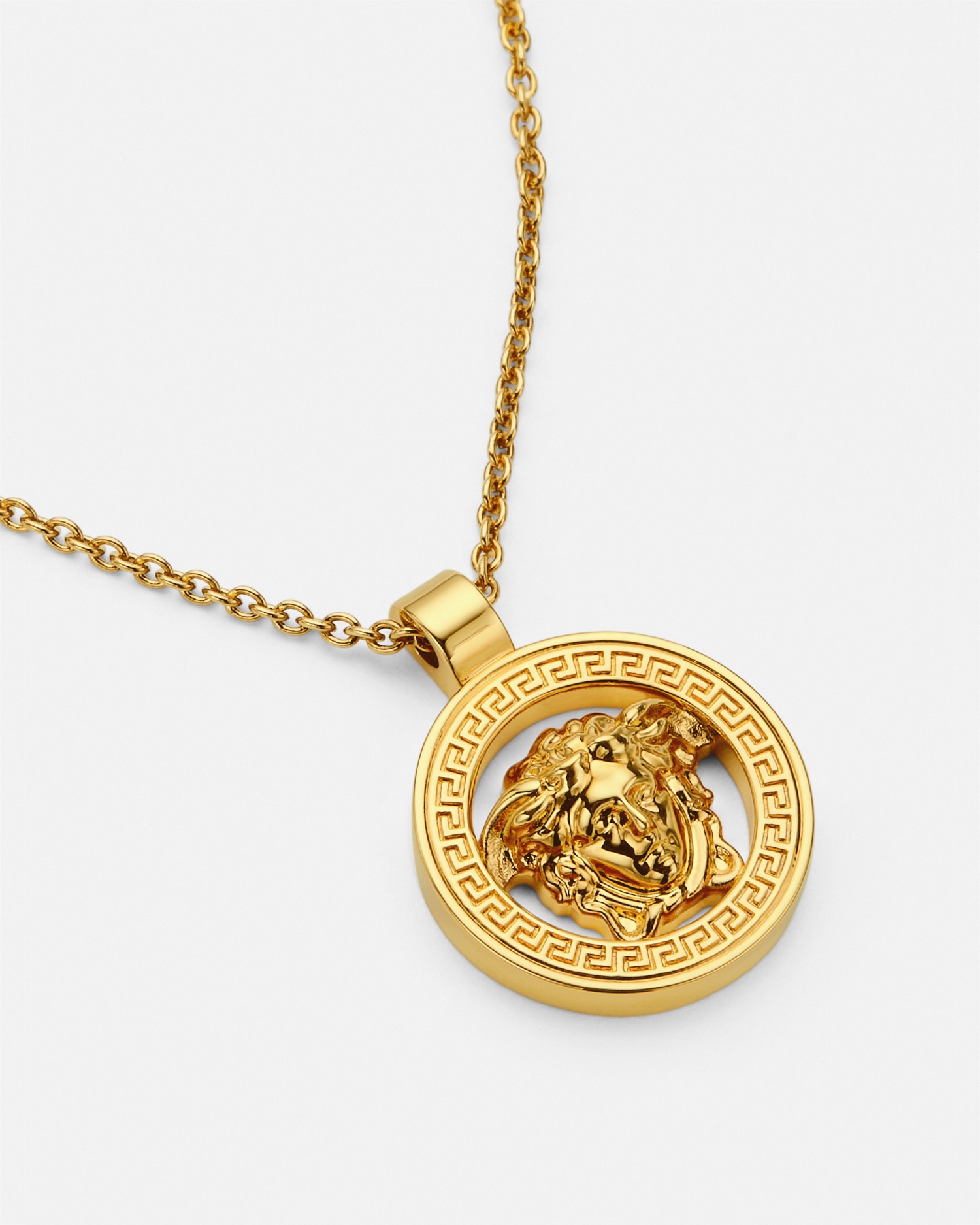 Shop Versace Medusa '95 Pendant Necklace In Light Gold