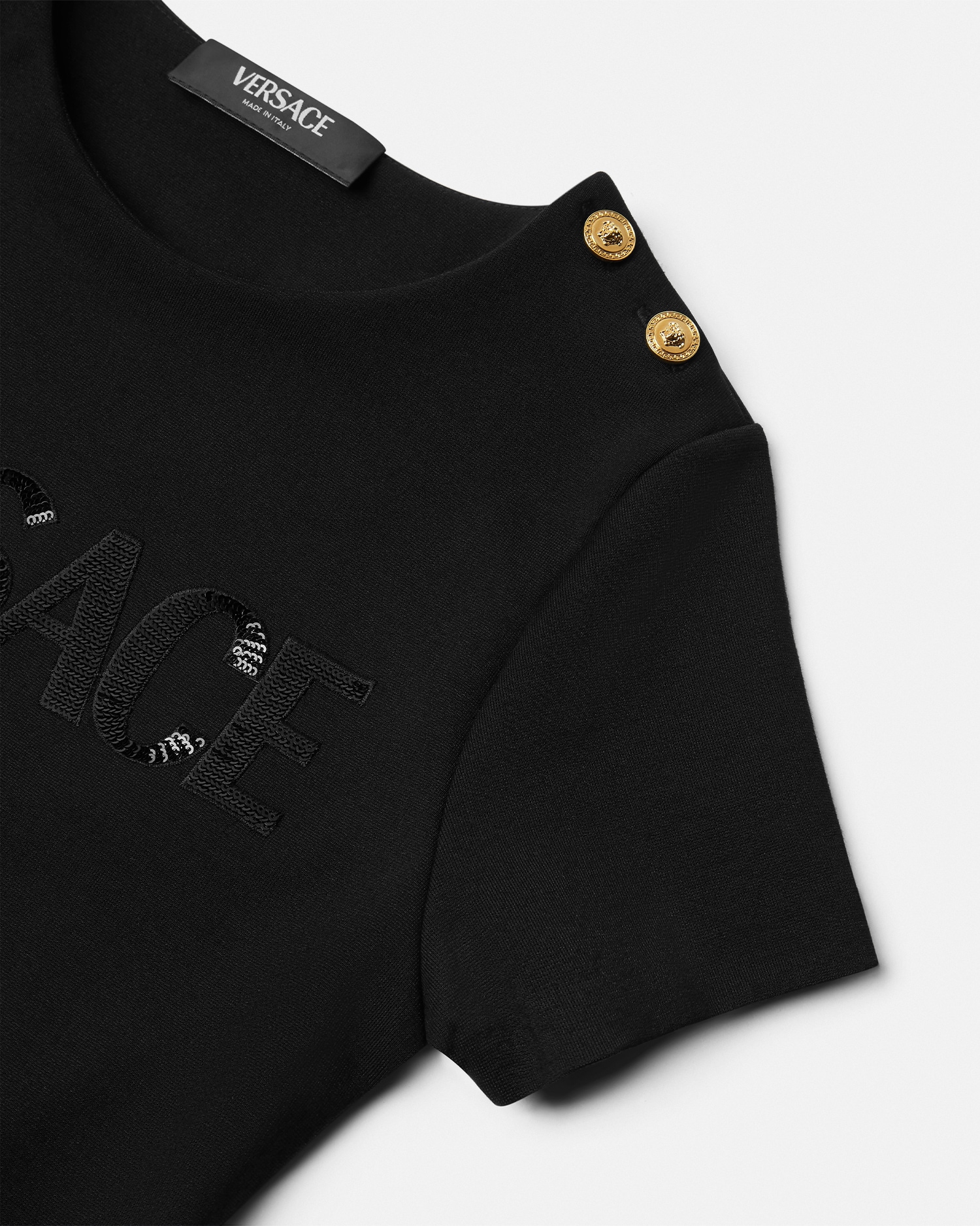 Embellished Versace Logo Kids Dress