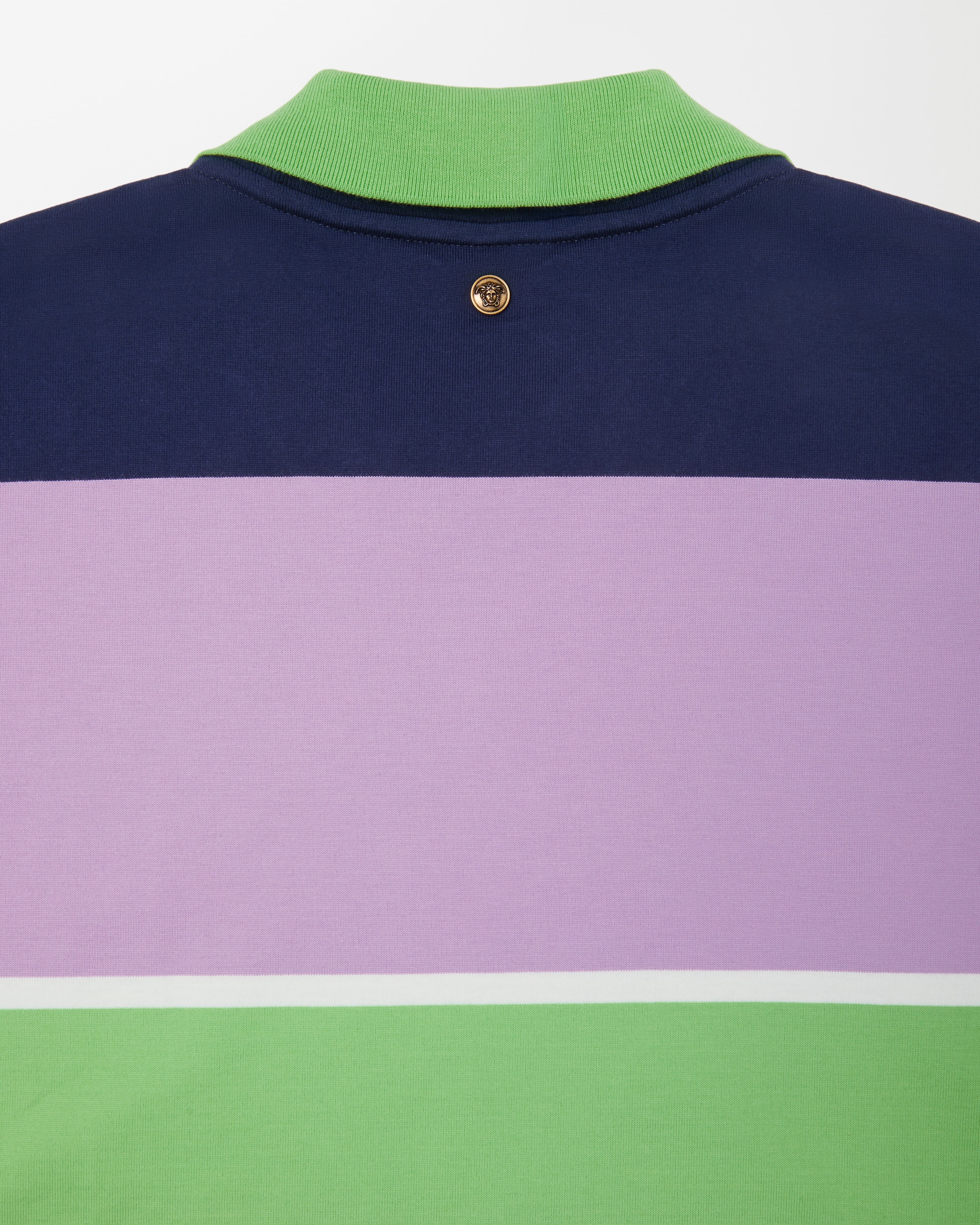 Striped Cotton-Jersey Mini Dress Multicolor | VERSACE US