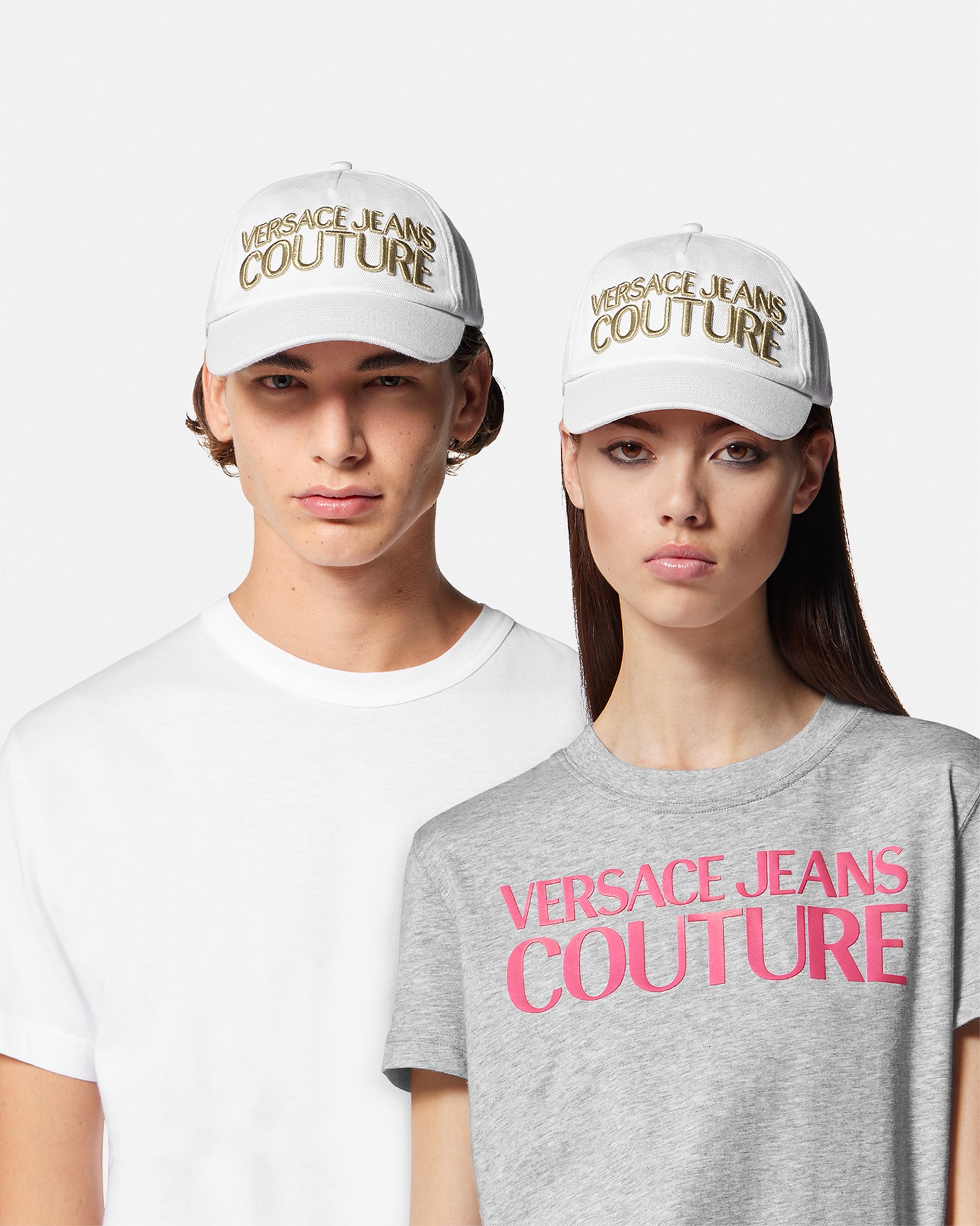 Versace White Embroidered Baseball Hat Unisex Cotton NWOT Versace White Logo Embroidery Bright Pink Baseball Cap Hat main image 3