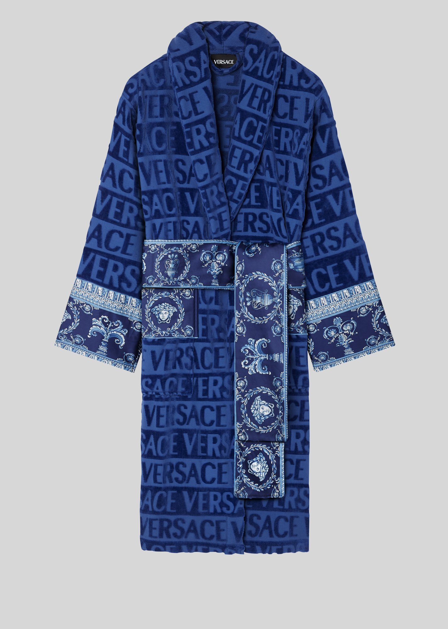 I ♡ Baroque Bademantel  Blau 1