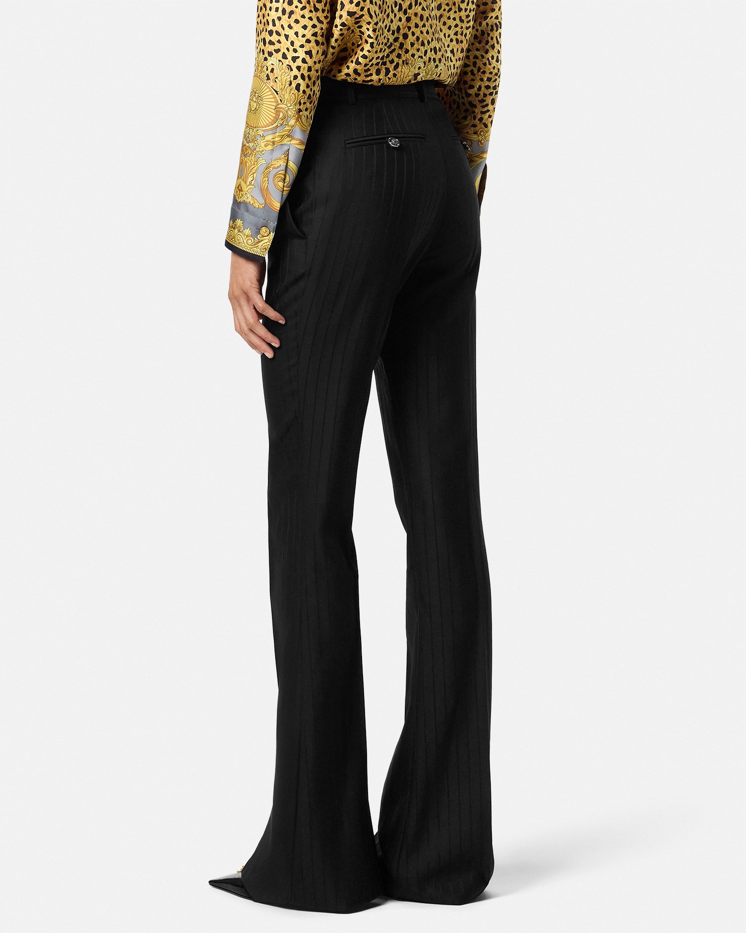 Wool Pinstripe DV Pants