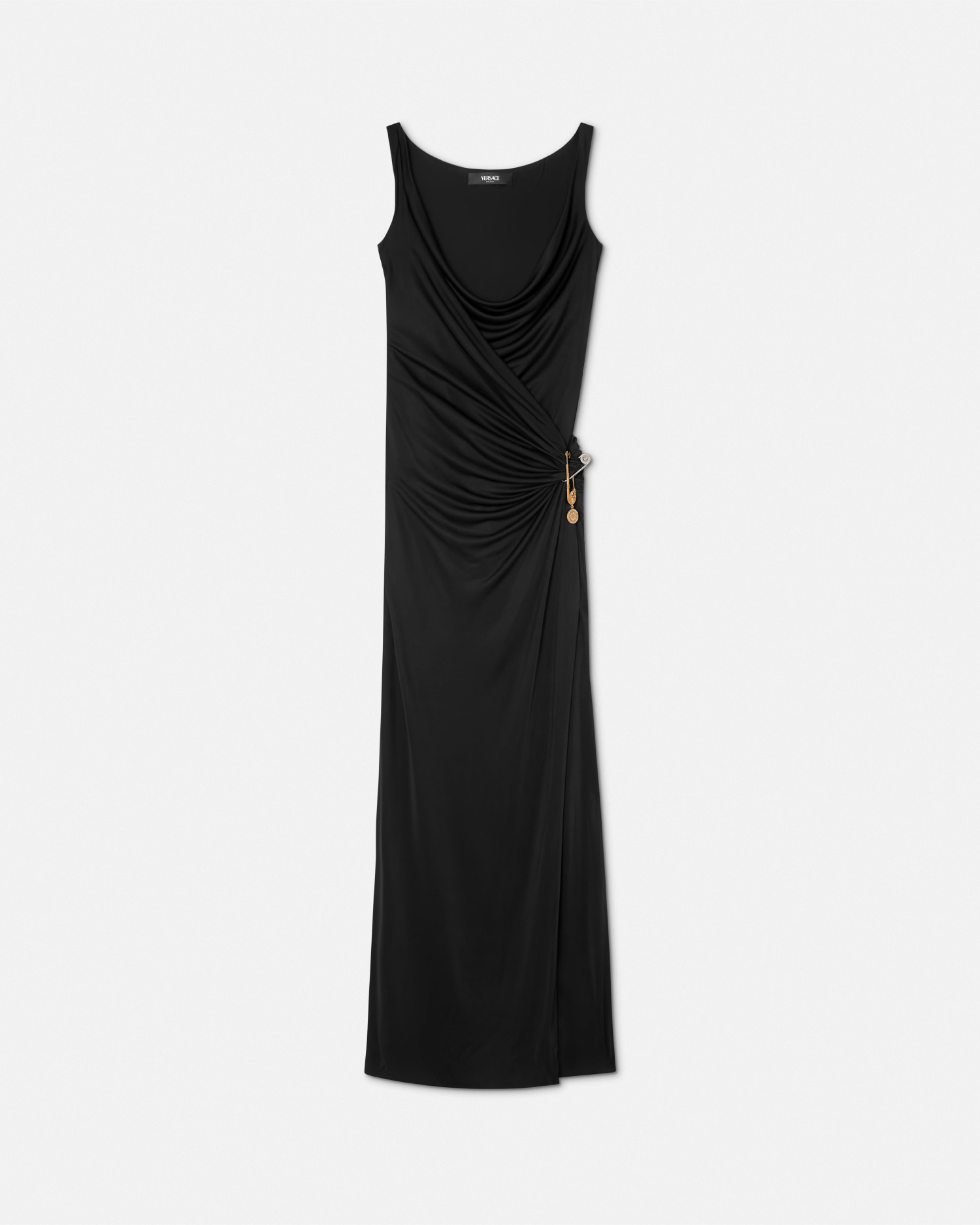 Versace Sleeveless Dress In Black