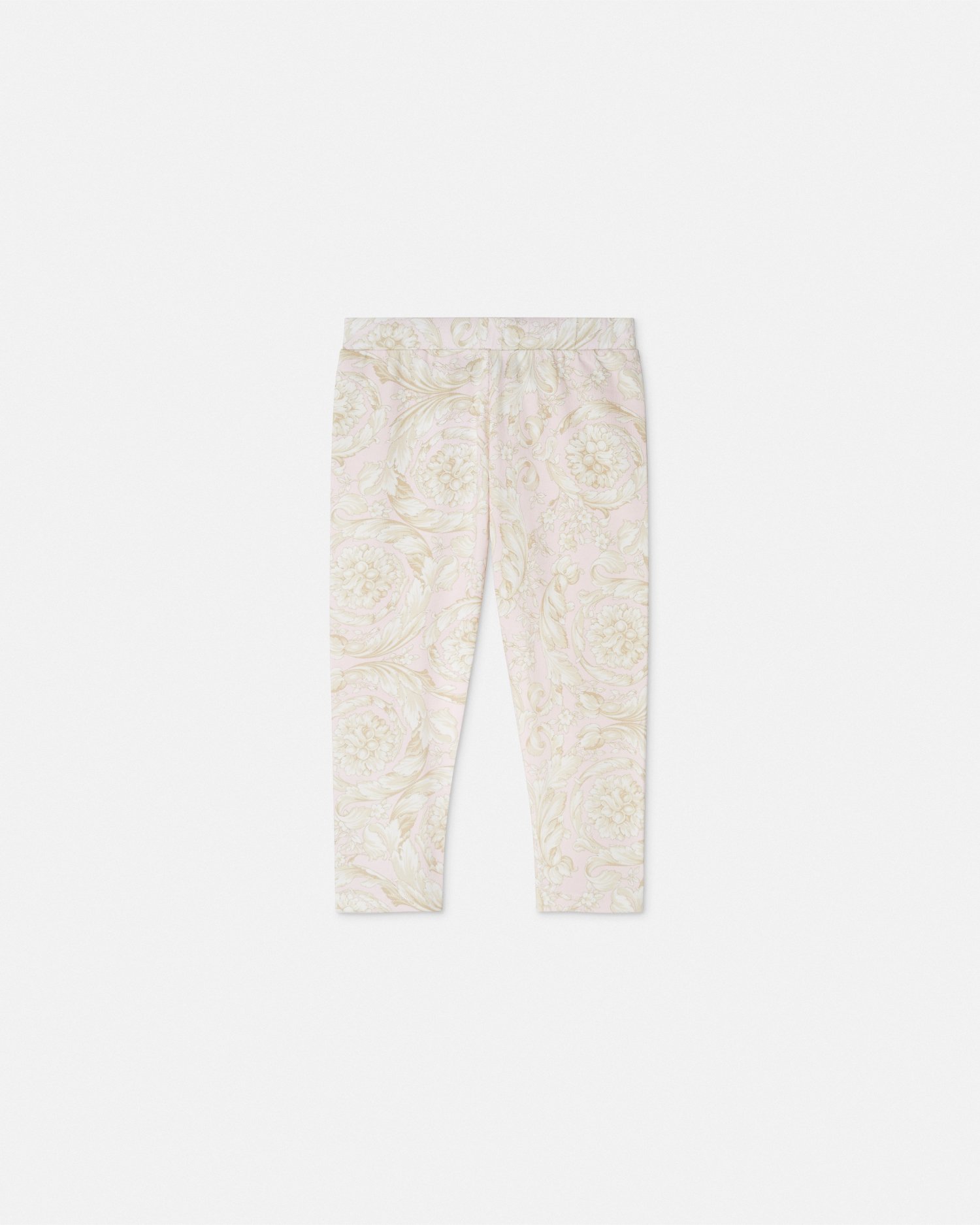 Versace Barocco Kids Leggings In Blanc