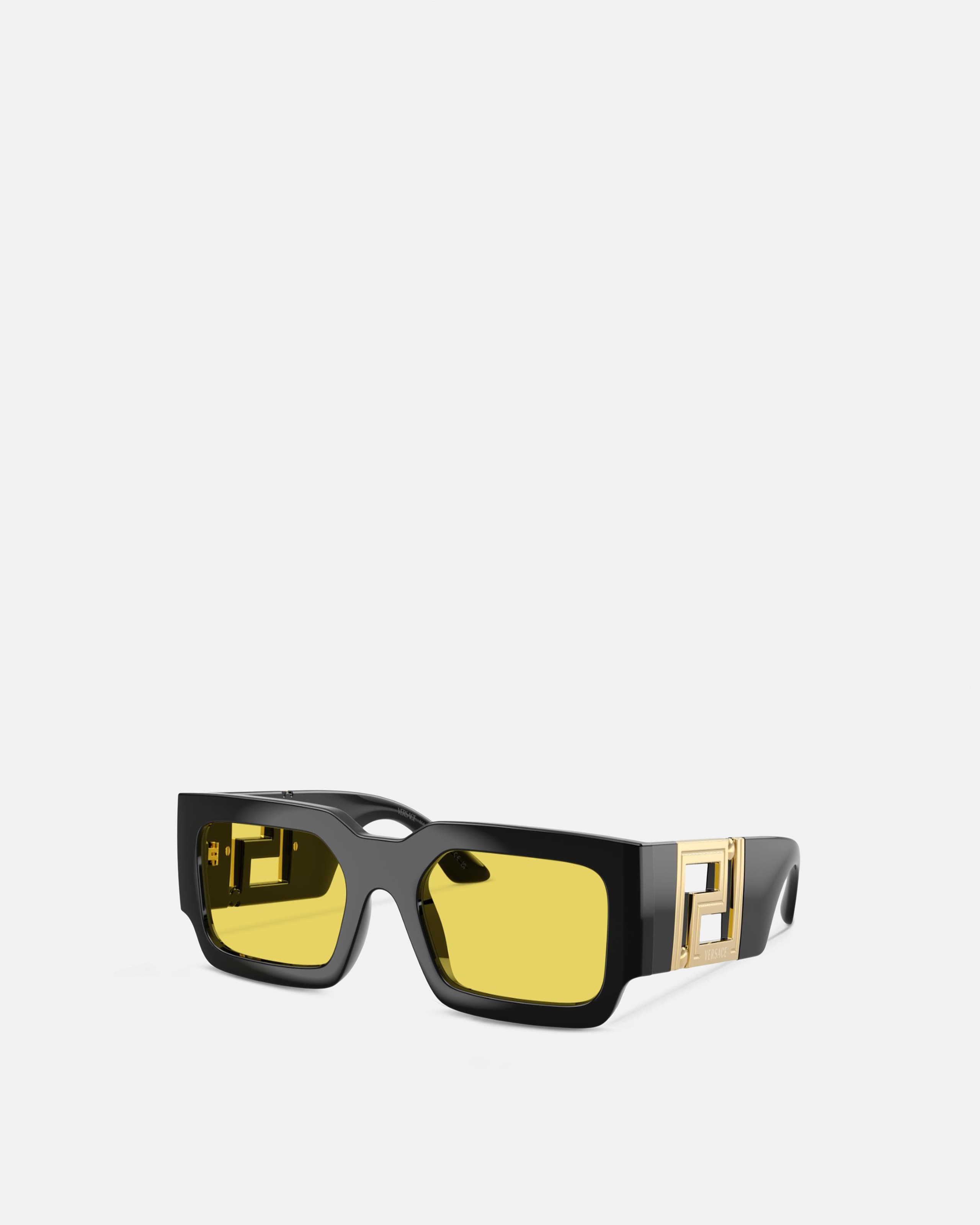Versace Greca Maxi Lunettes In Black